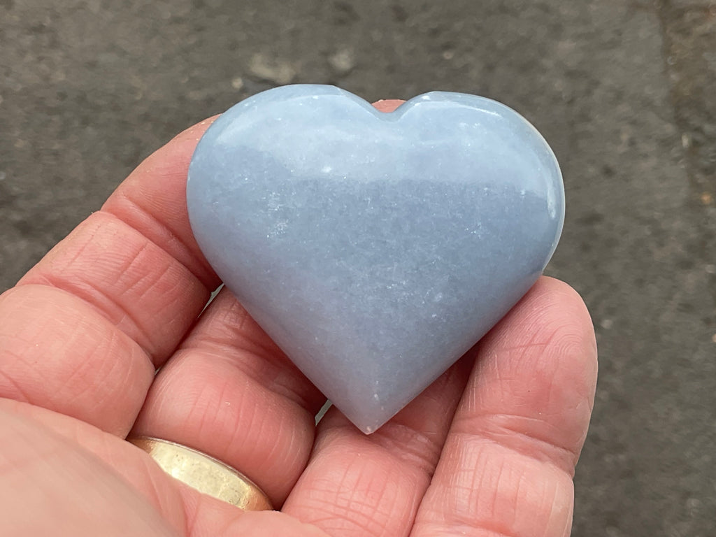 57g Angelite Polished Heart B