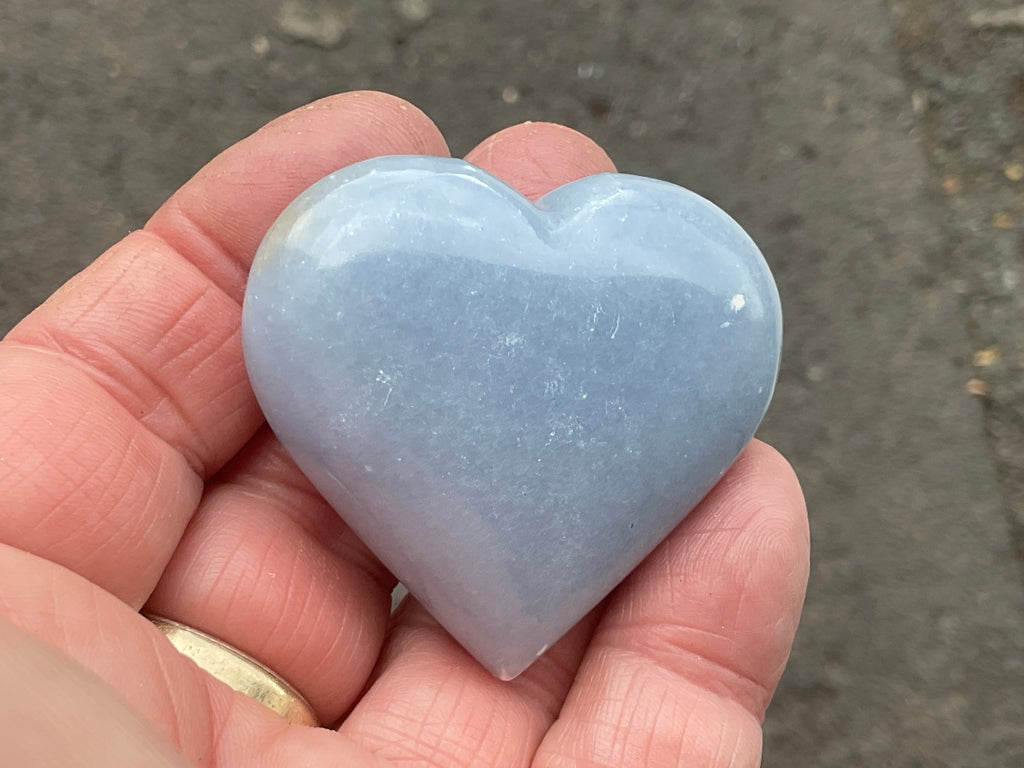 57g Angelite Polished Heart B