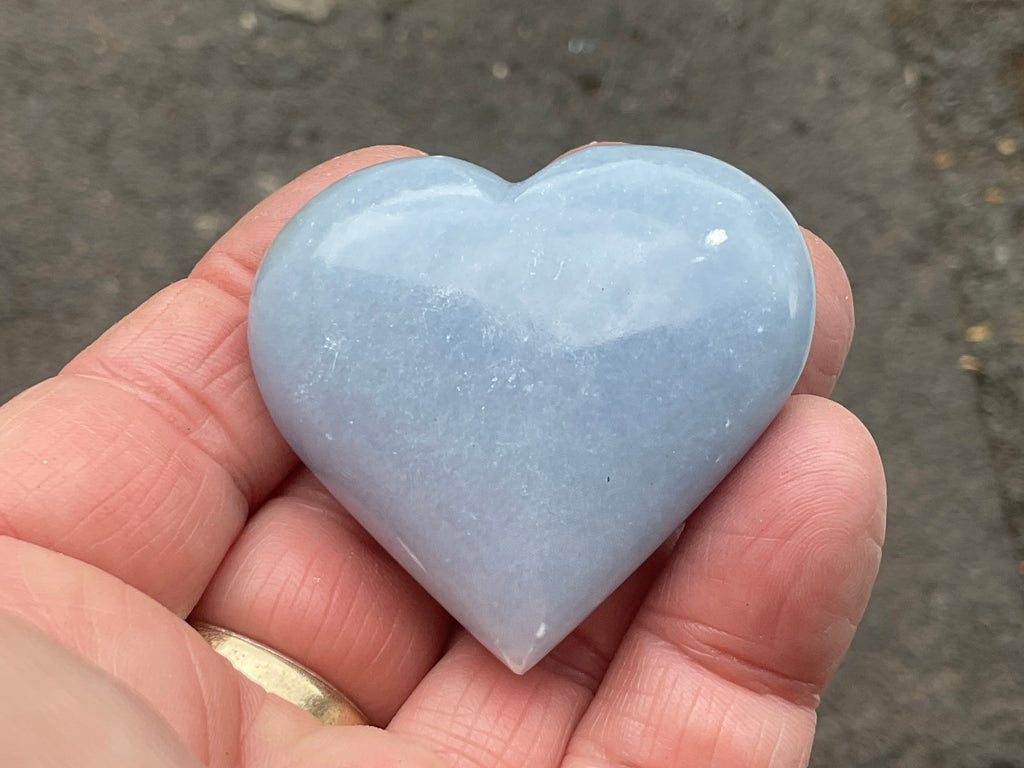 57g Angelite Polished Heart B