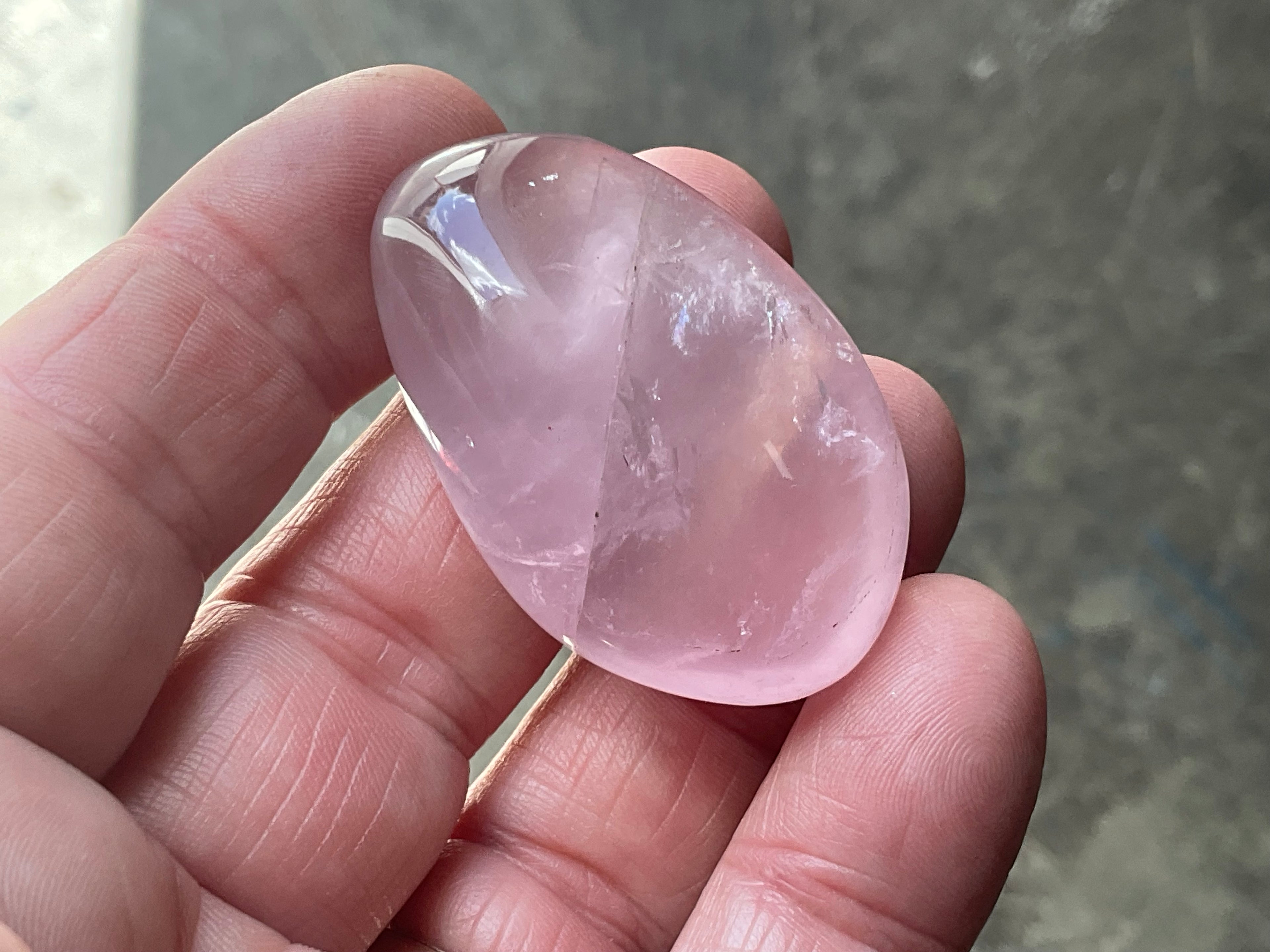 Lavender Rose Quartz Tumbled Stones Group C