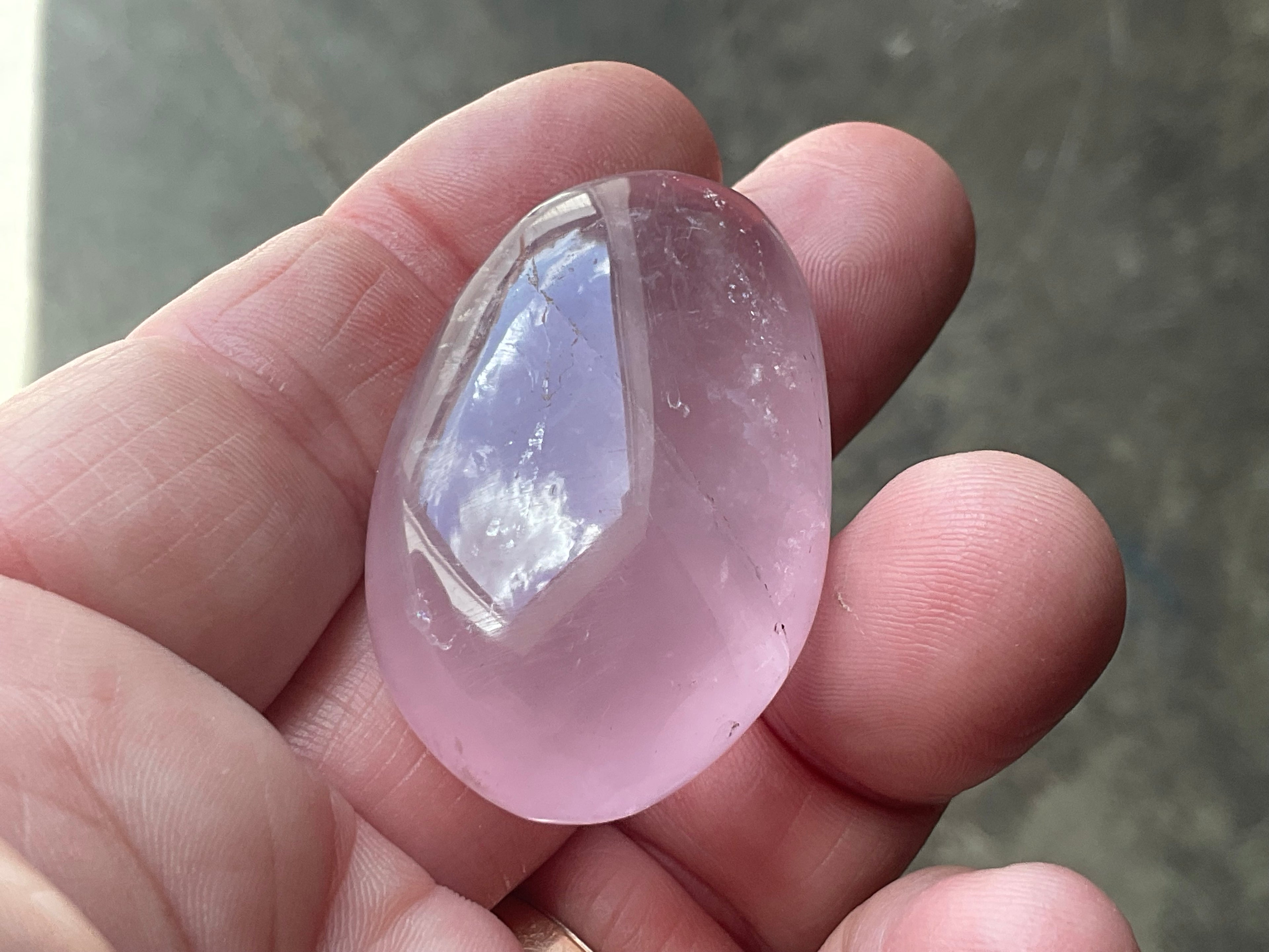 Lavender Rose Quartz Tumbled Stones Group C