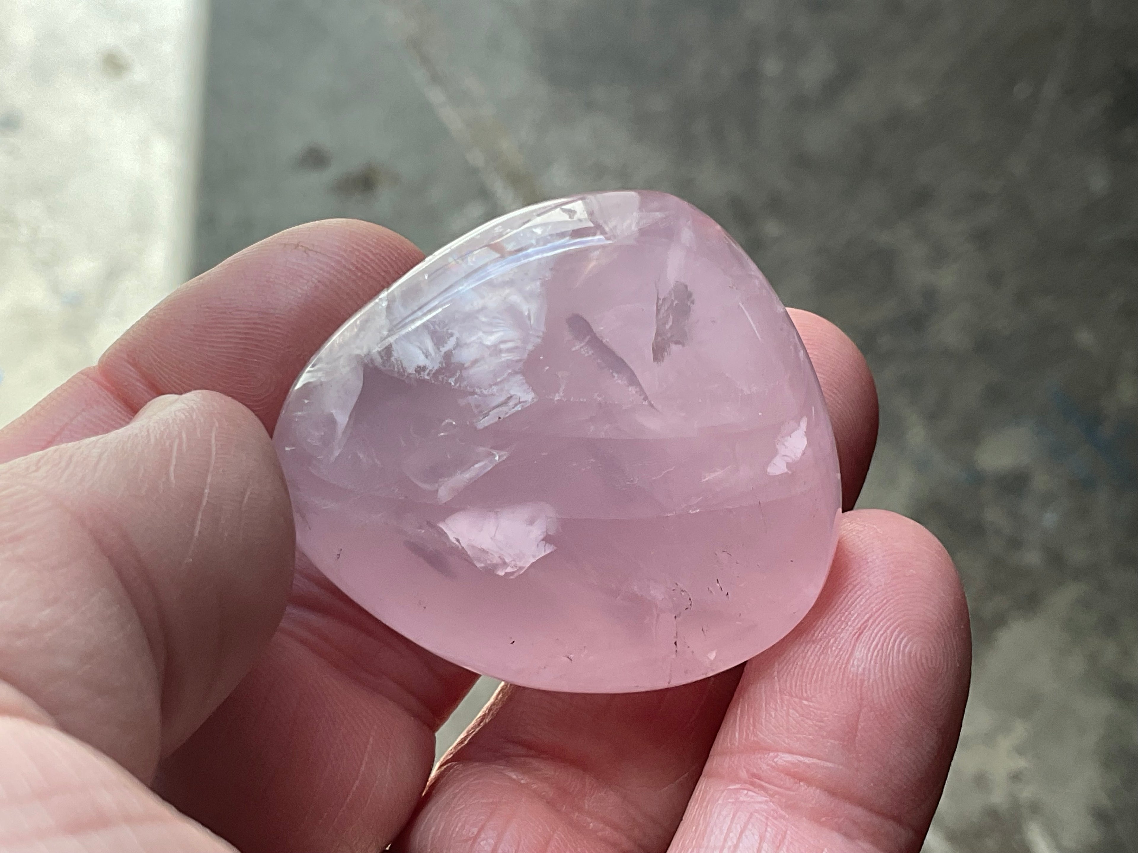 Lavender Rose Quartz Tumbled Stones Group D