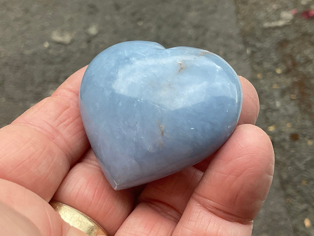 66g Angelite Polished Heart C