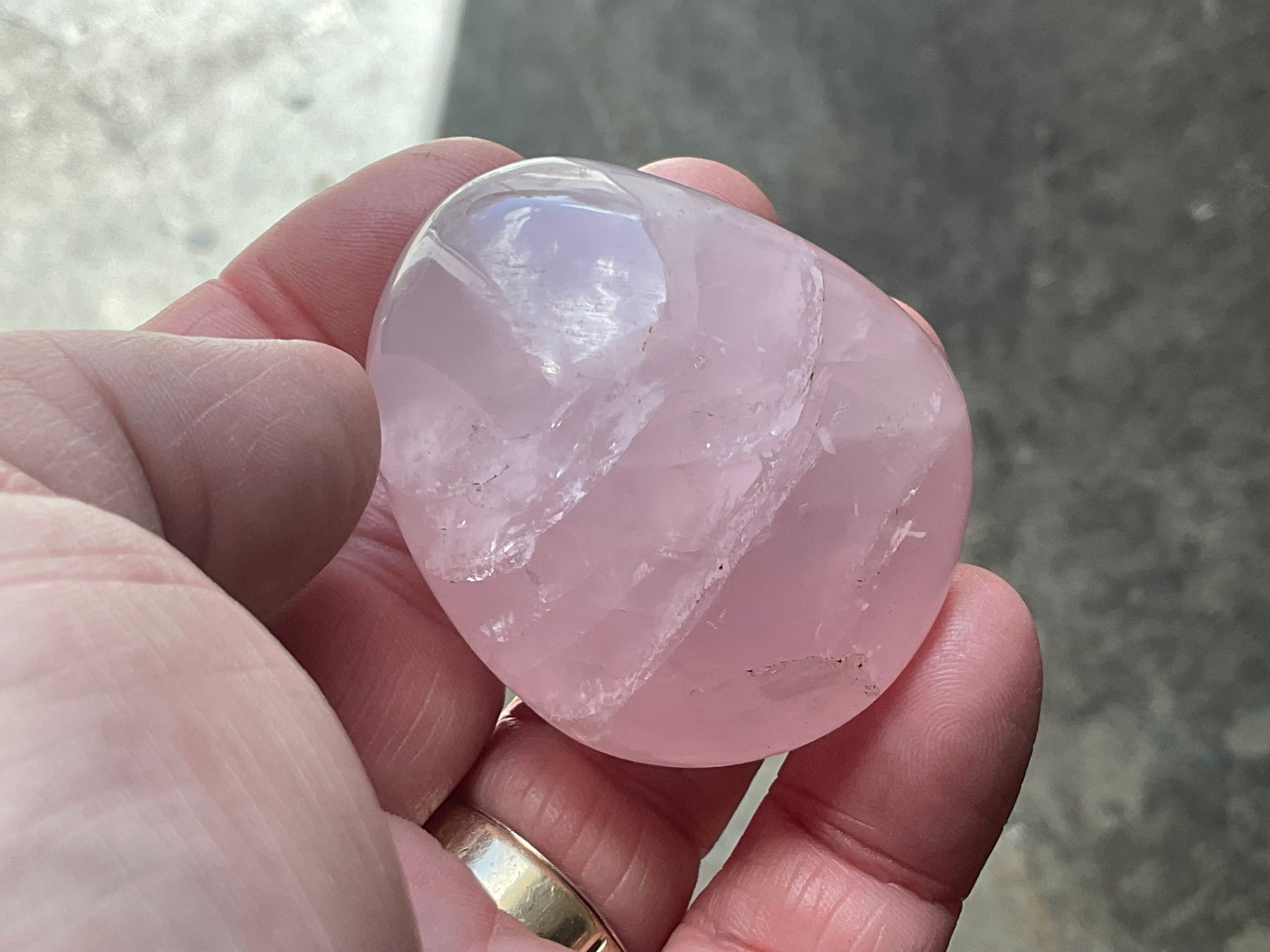 Lavender Rose Quartz Tumbled Stones Group E