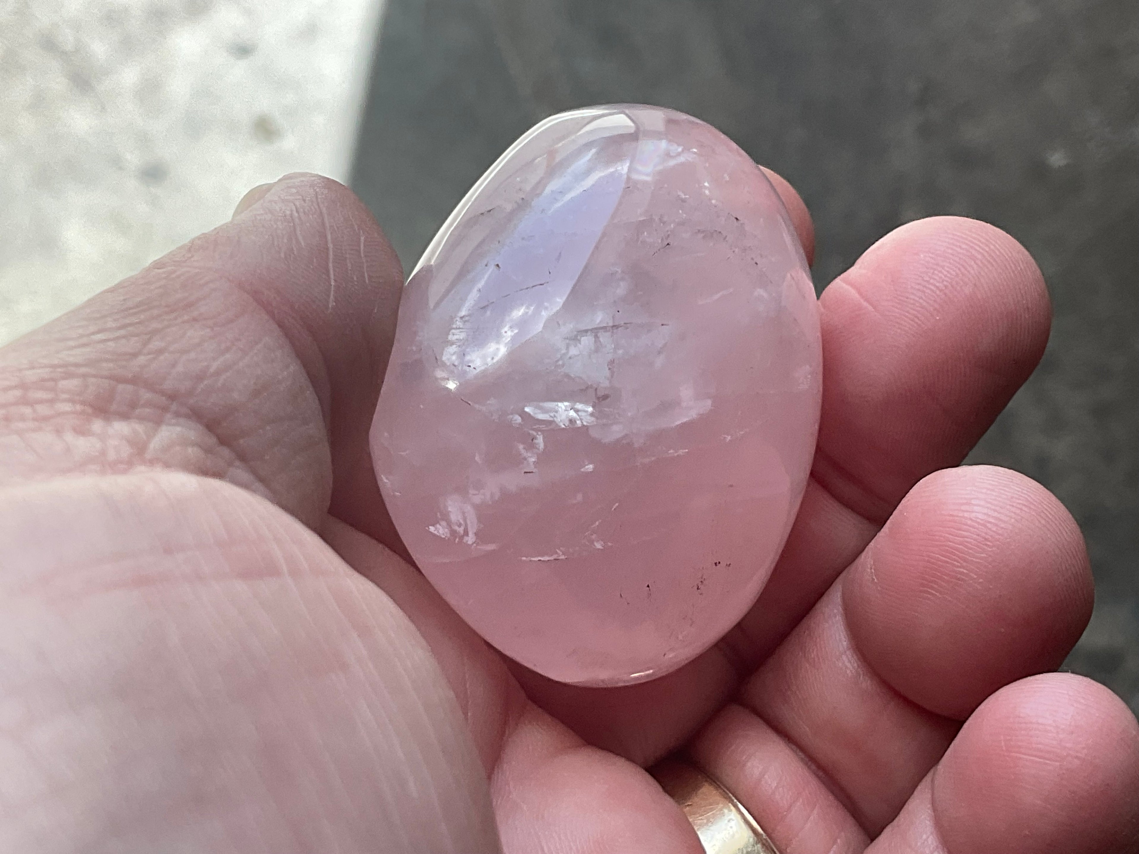 Lavender Rose Quartz Tumbled Stones Group E