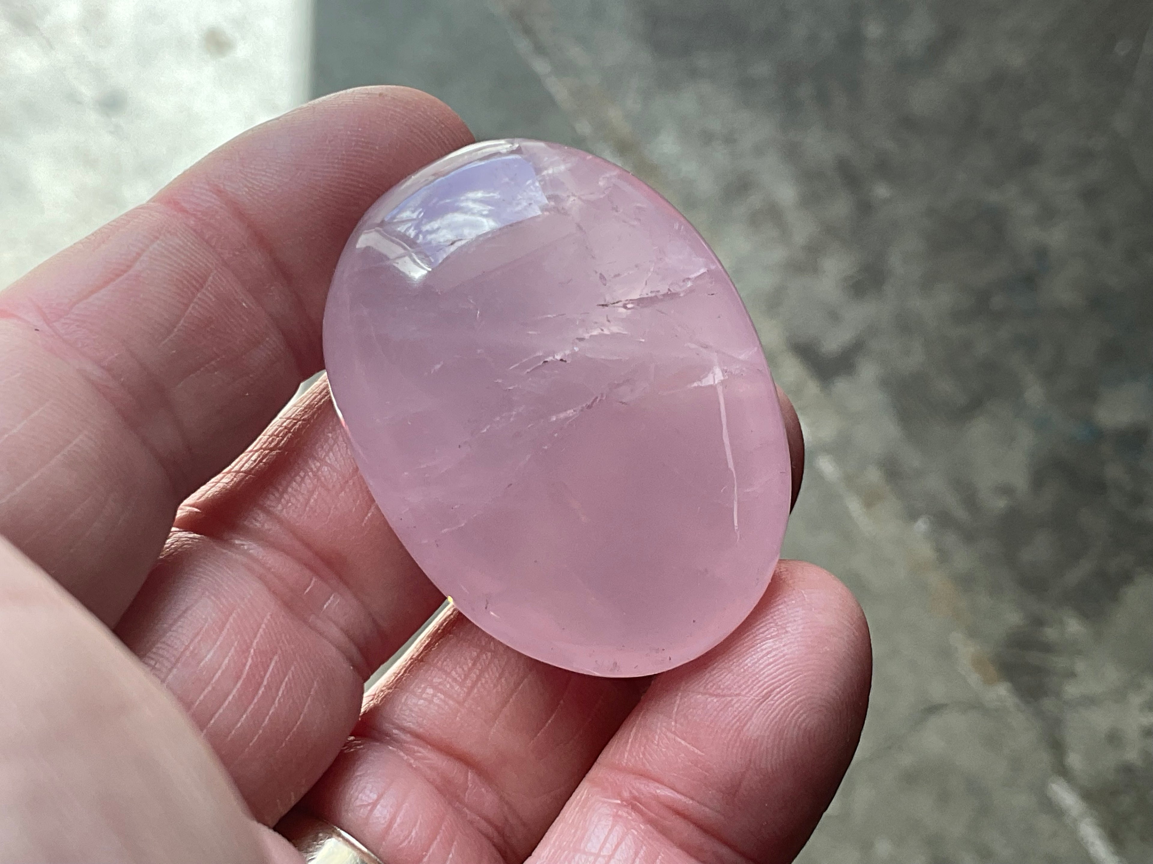 Lavender Rose Quartz Tumbled Stones Group E