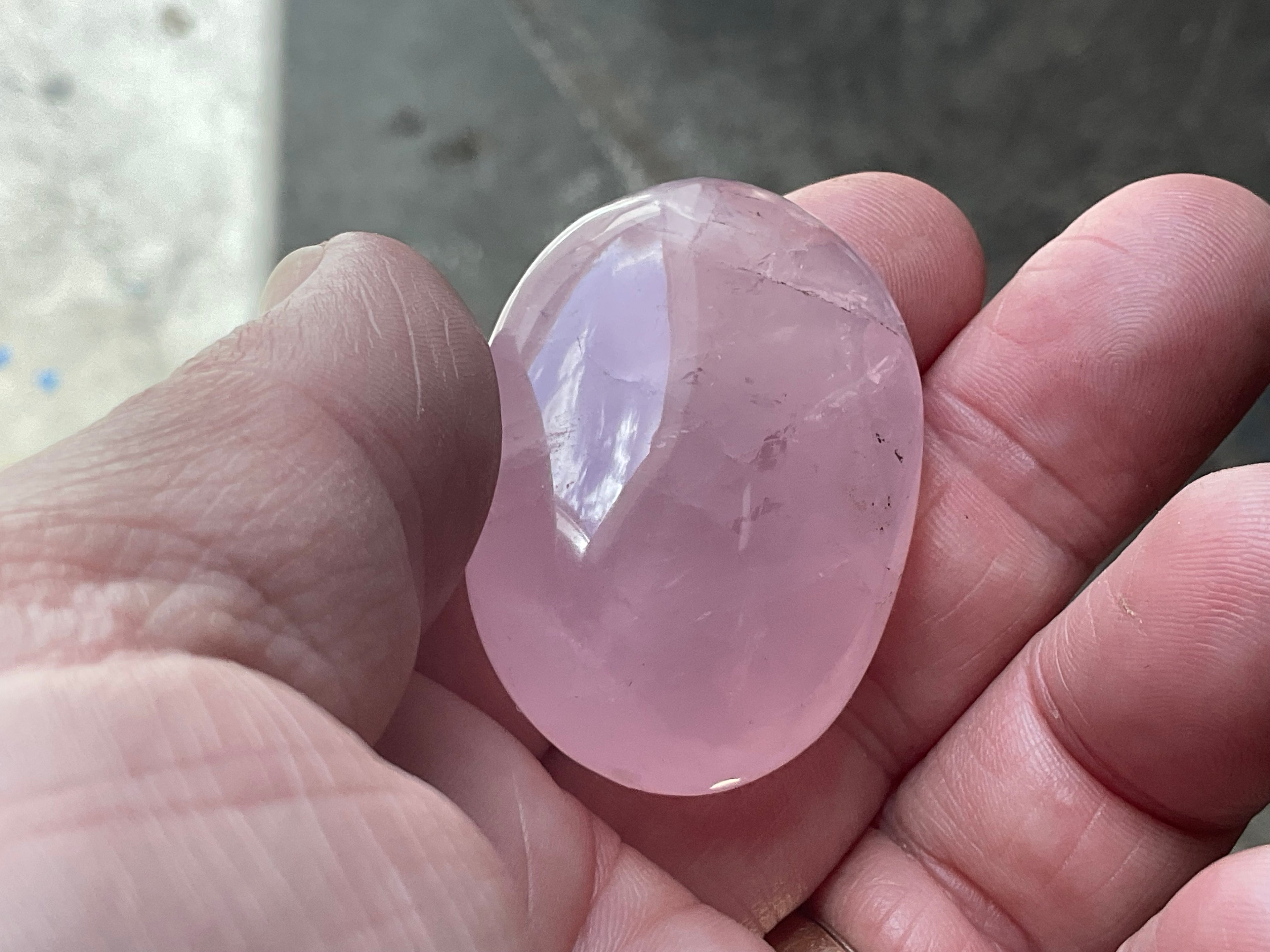 Lavender Rose Quartz Tumbled Stones Group E