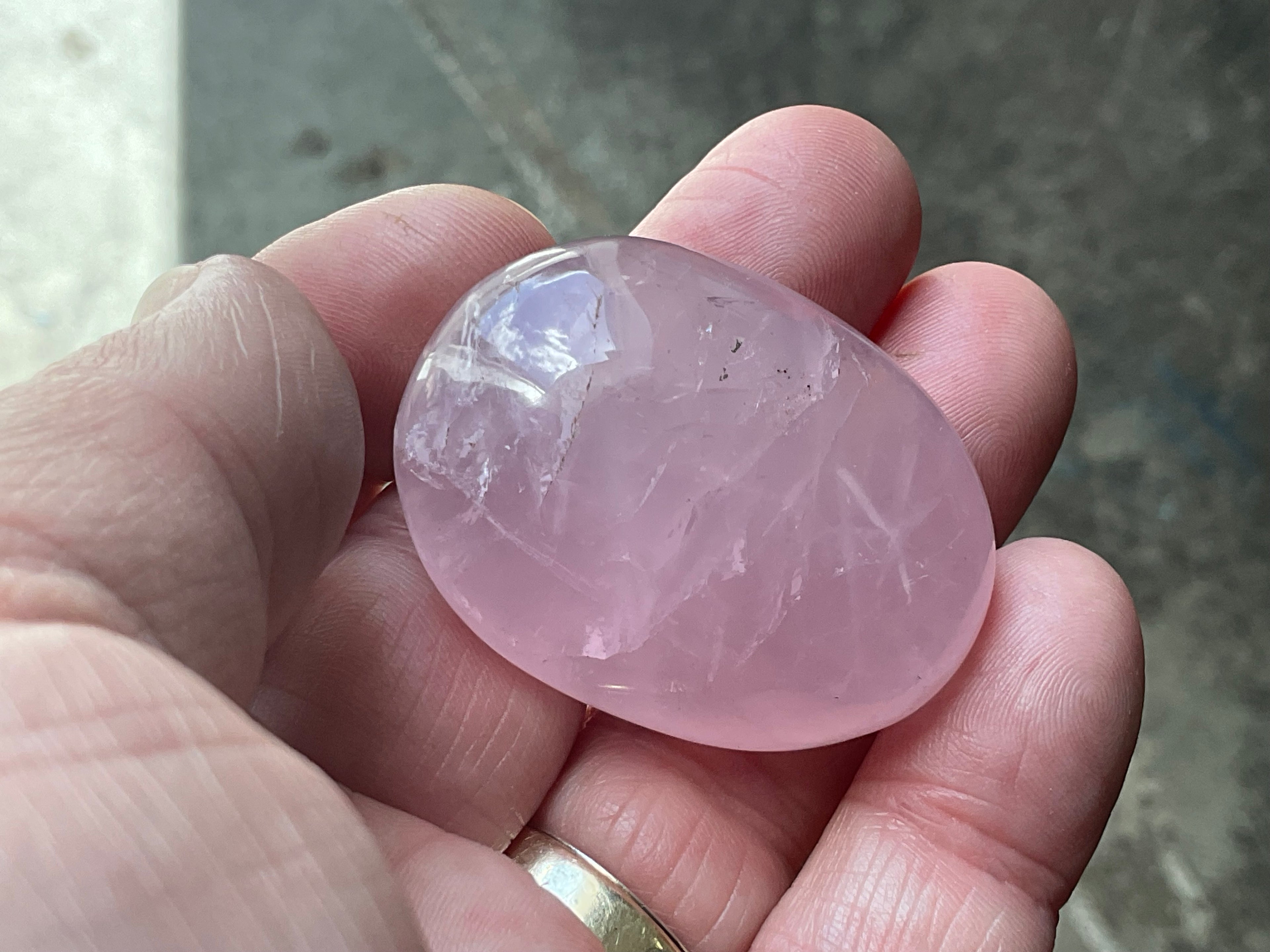 Lavender Rose Quartz Tumbled Stones Group E