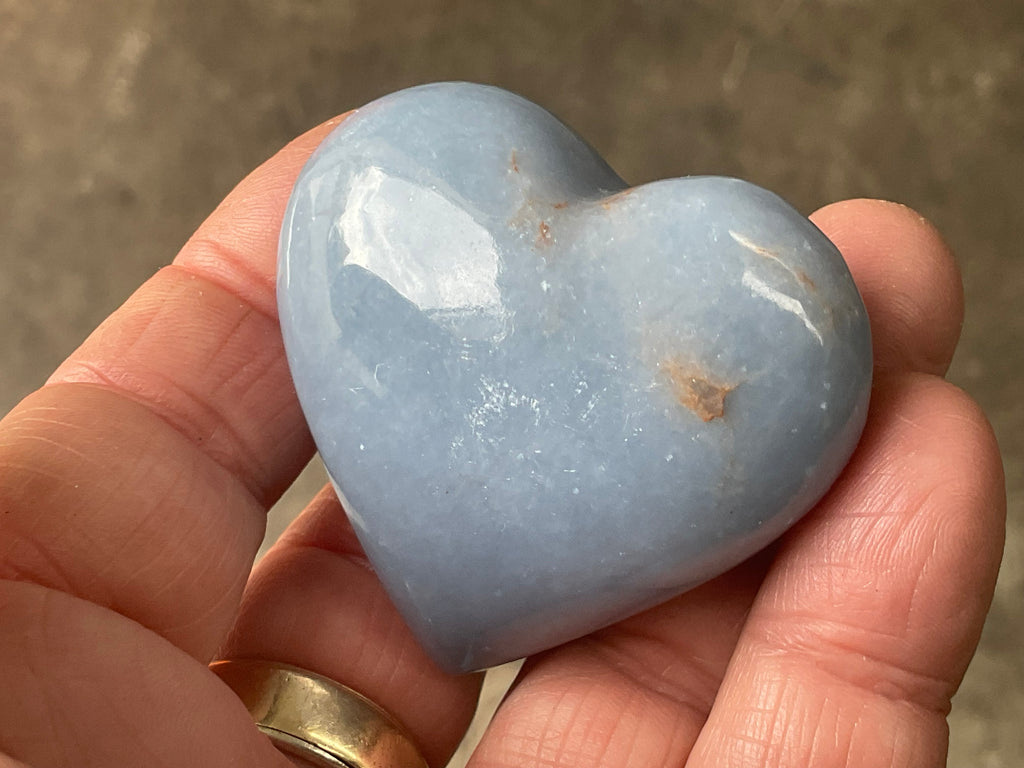 83g Angelite Polished Heart E