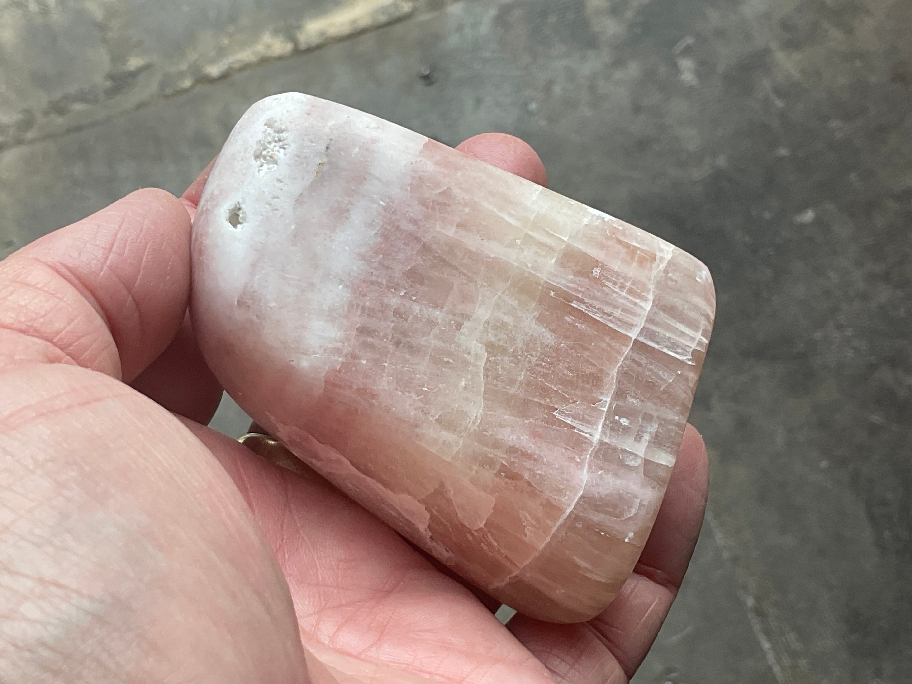 267g Pink Calcite Freeform A