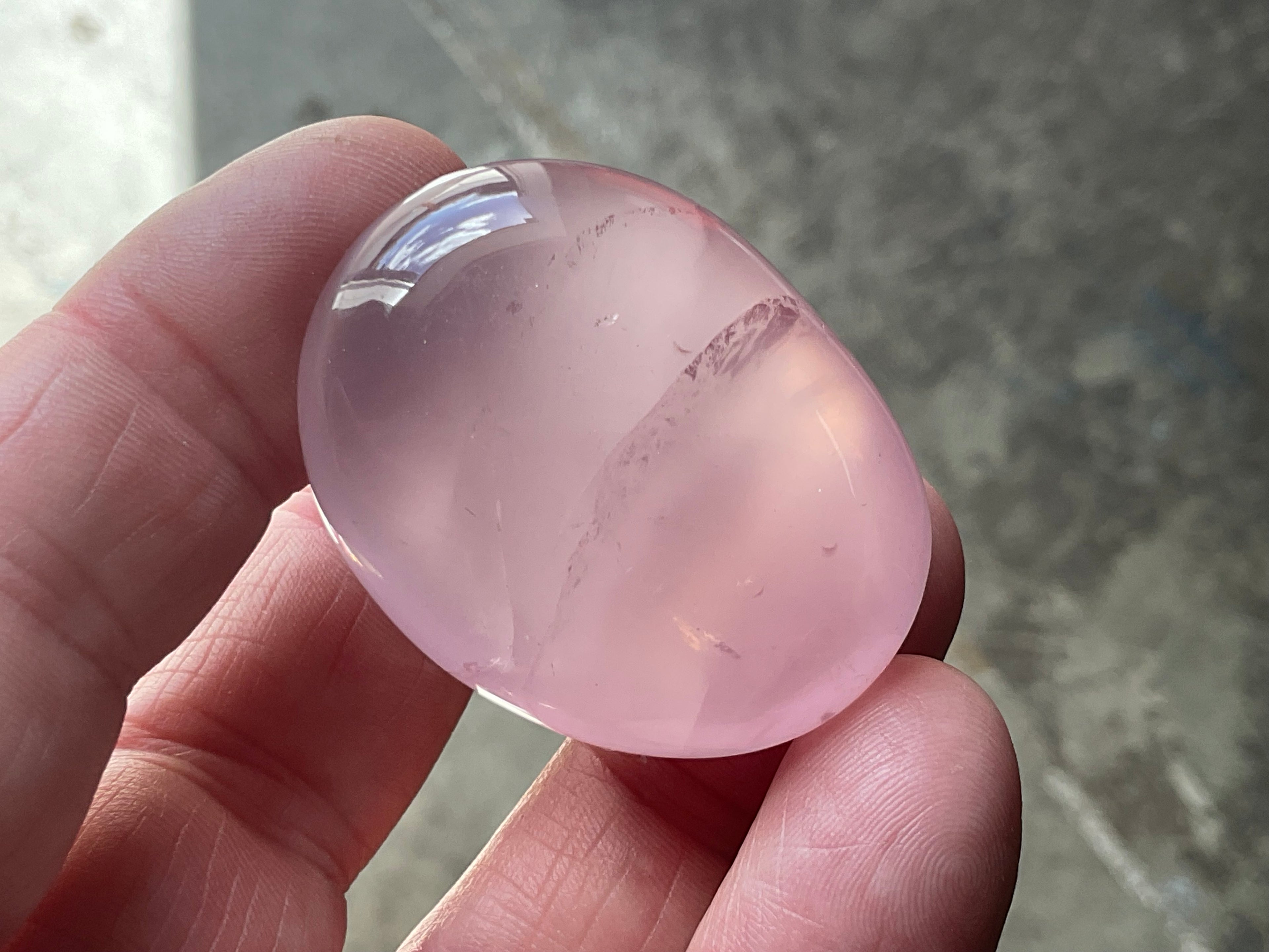 Lavender Rose Quartz Tumbled Stones Group F