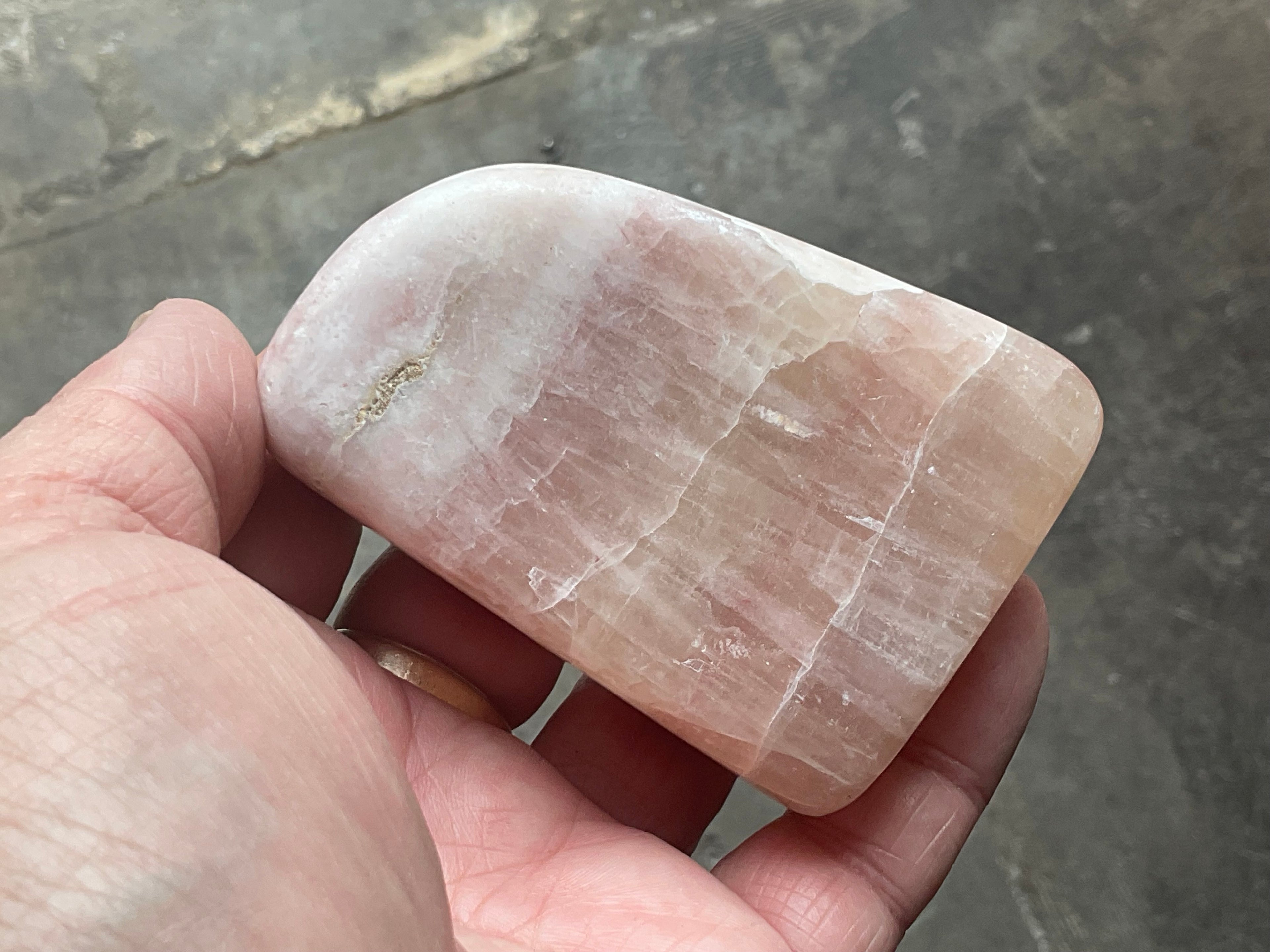 267g Pink Calcite Freeform A