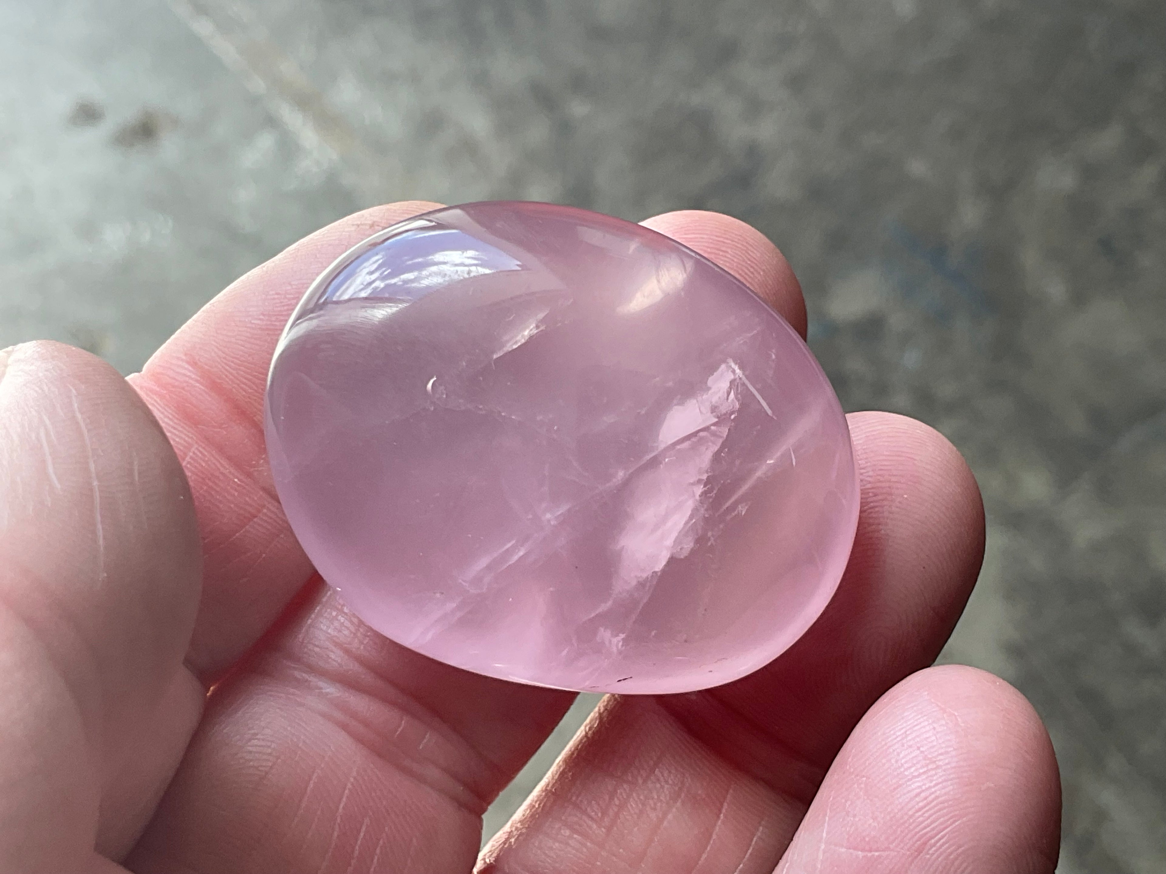 Lavender Rose Quartz Tumbled Stones Group F