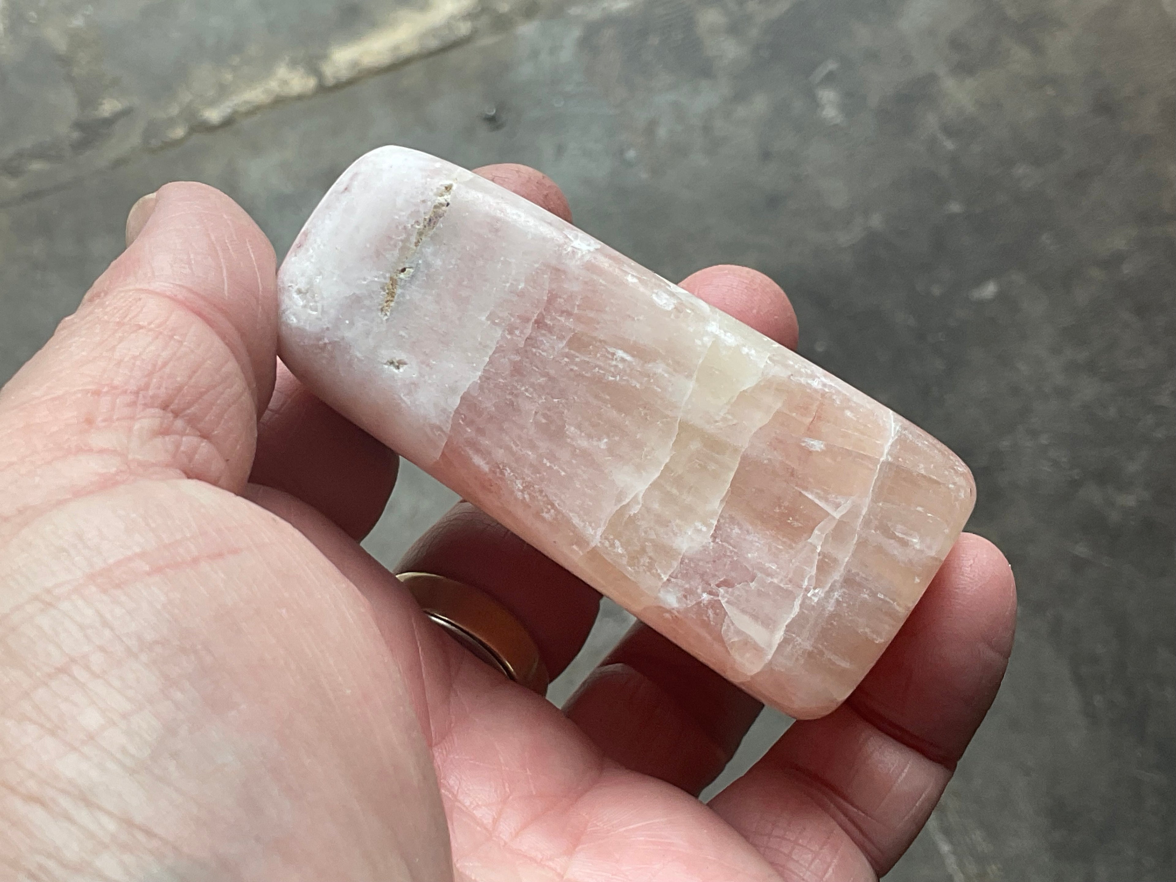 267g Pink Calcite Freeform A