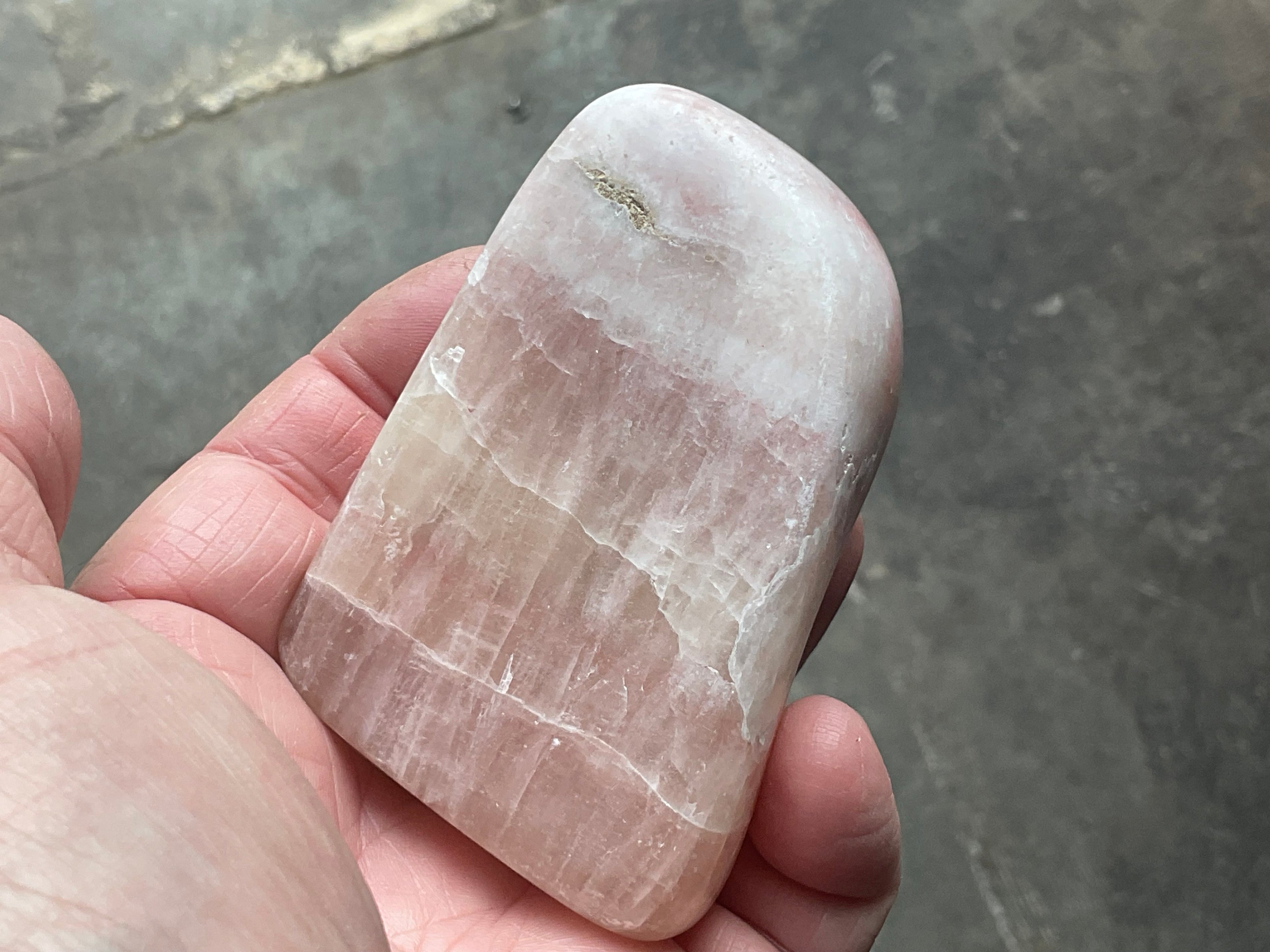 267g Pink Calcite Freeform A