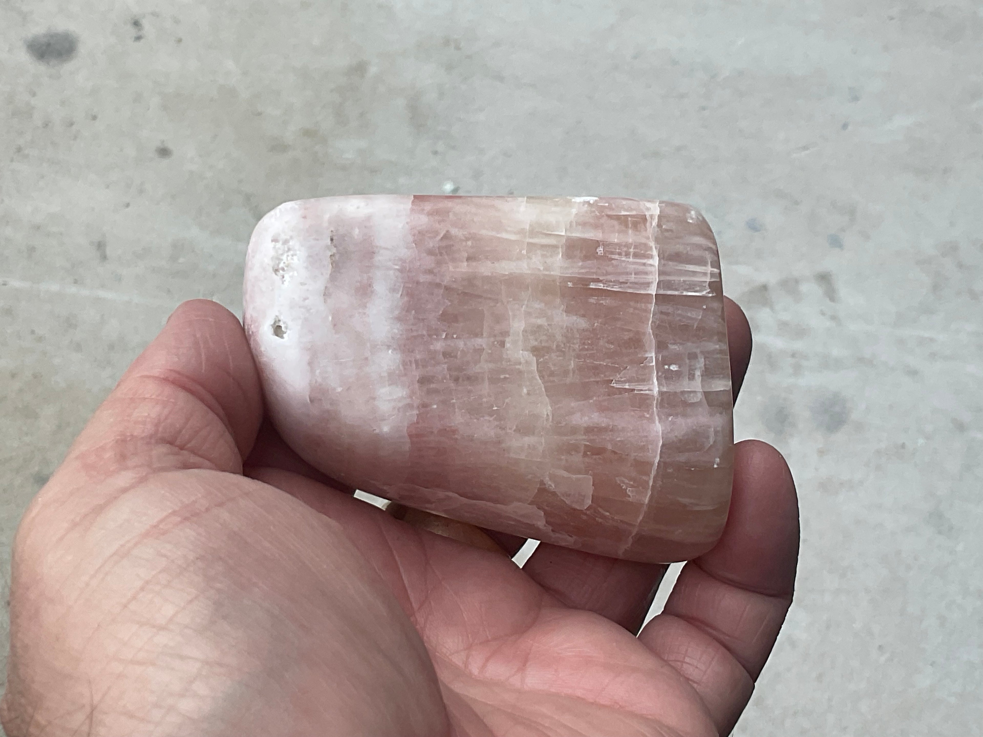 267g Pink Calcite Freeform A