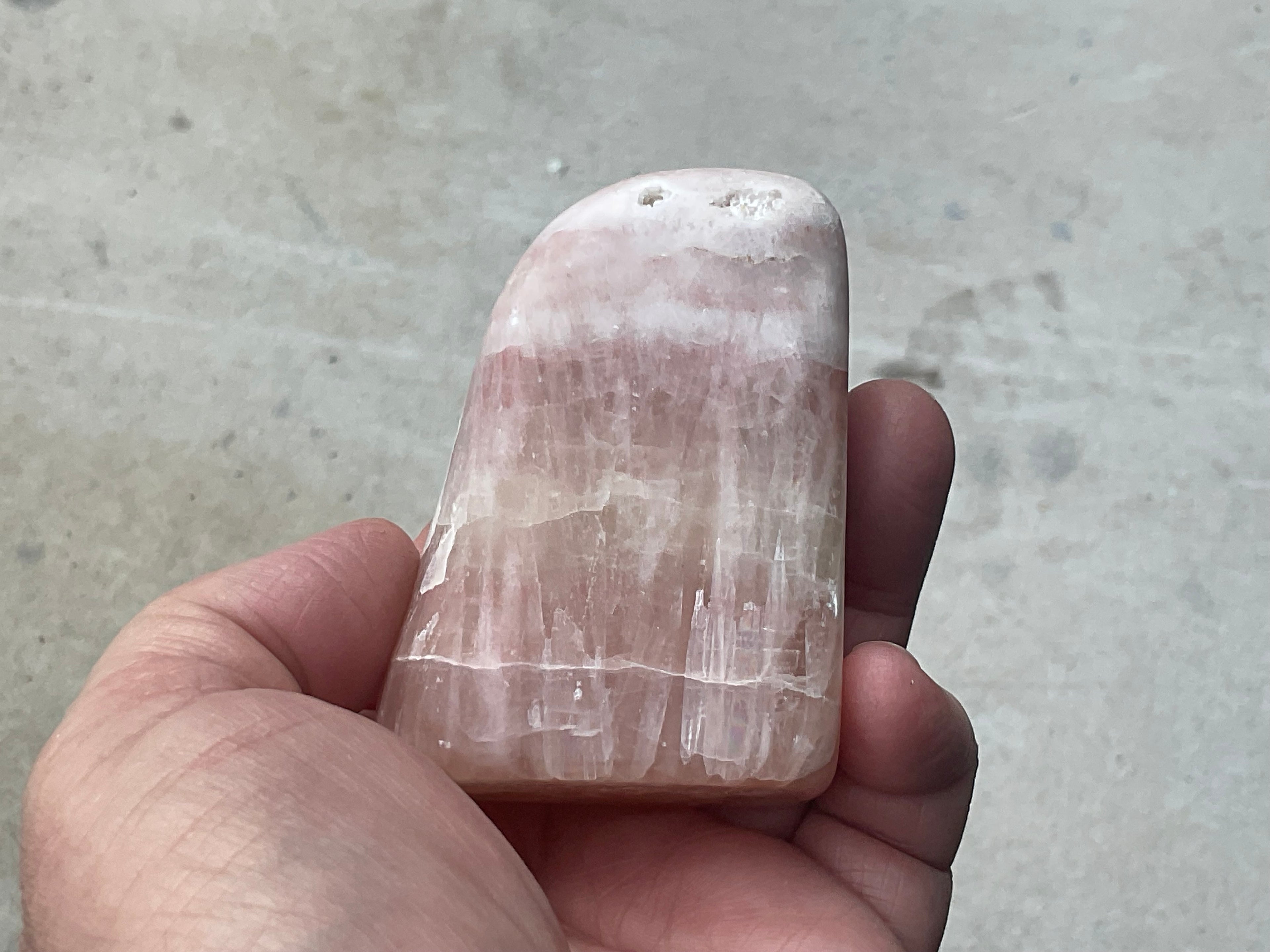 267g Pink Calcite Freeform A