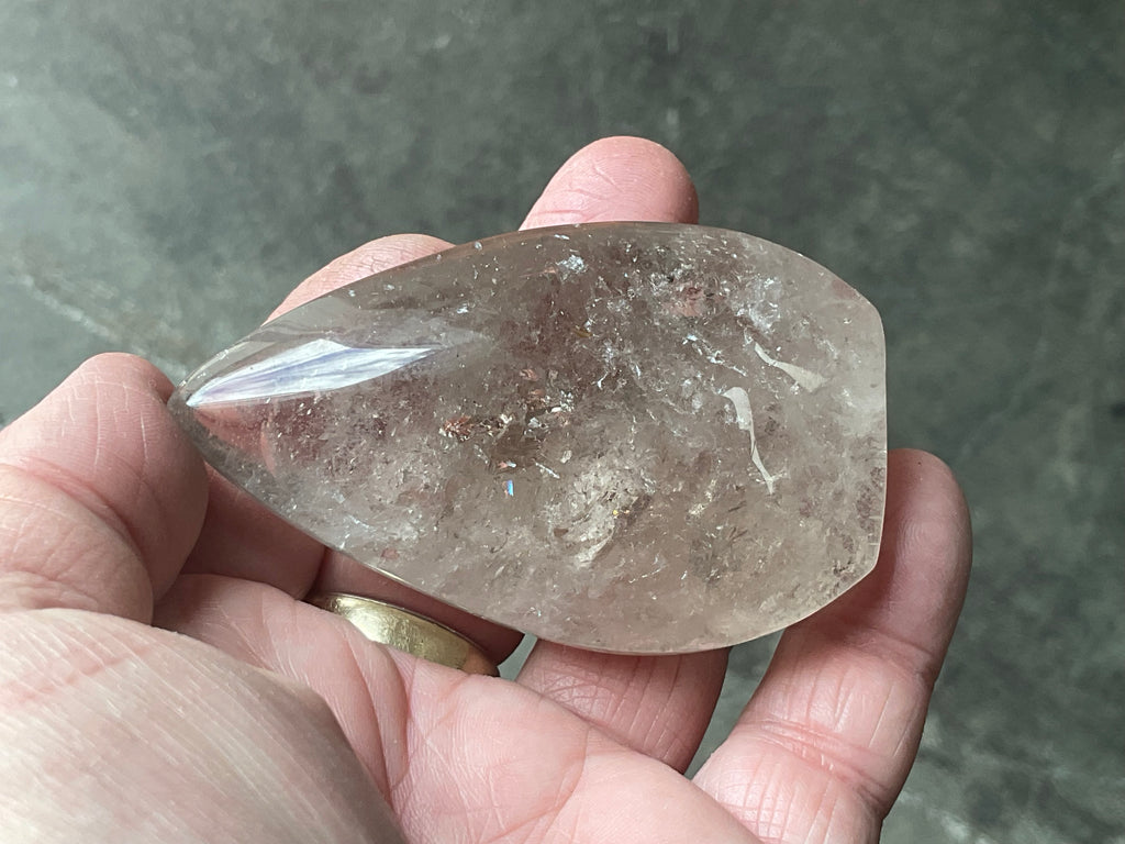 122g Pale Smokey Quartz Teardrop Freeform A