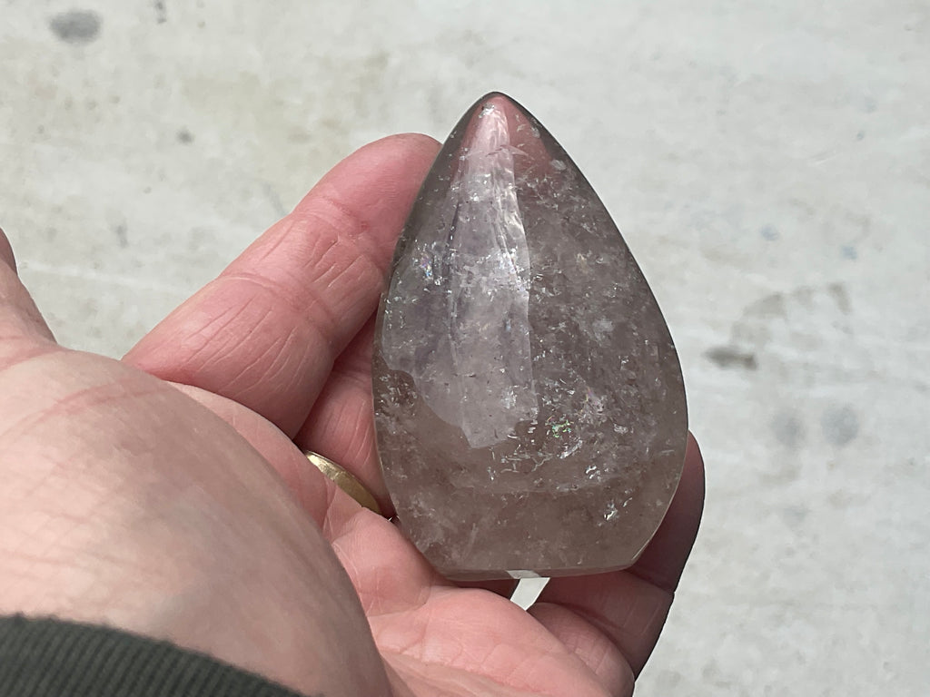 122g Pale Smokey Quartz Teardrop Freeform A