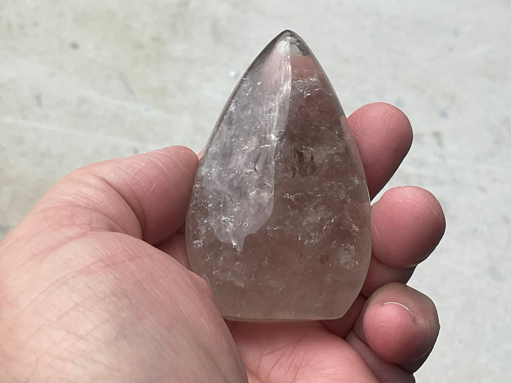 122g Pale Smokey Quartz Teardrop Freeform A
