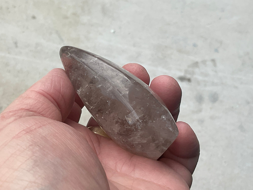 122g Pale Smokey Quartz Teardrop Freeform A