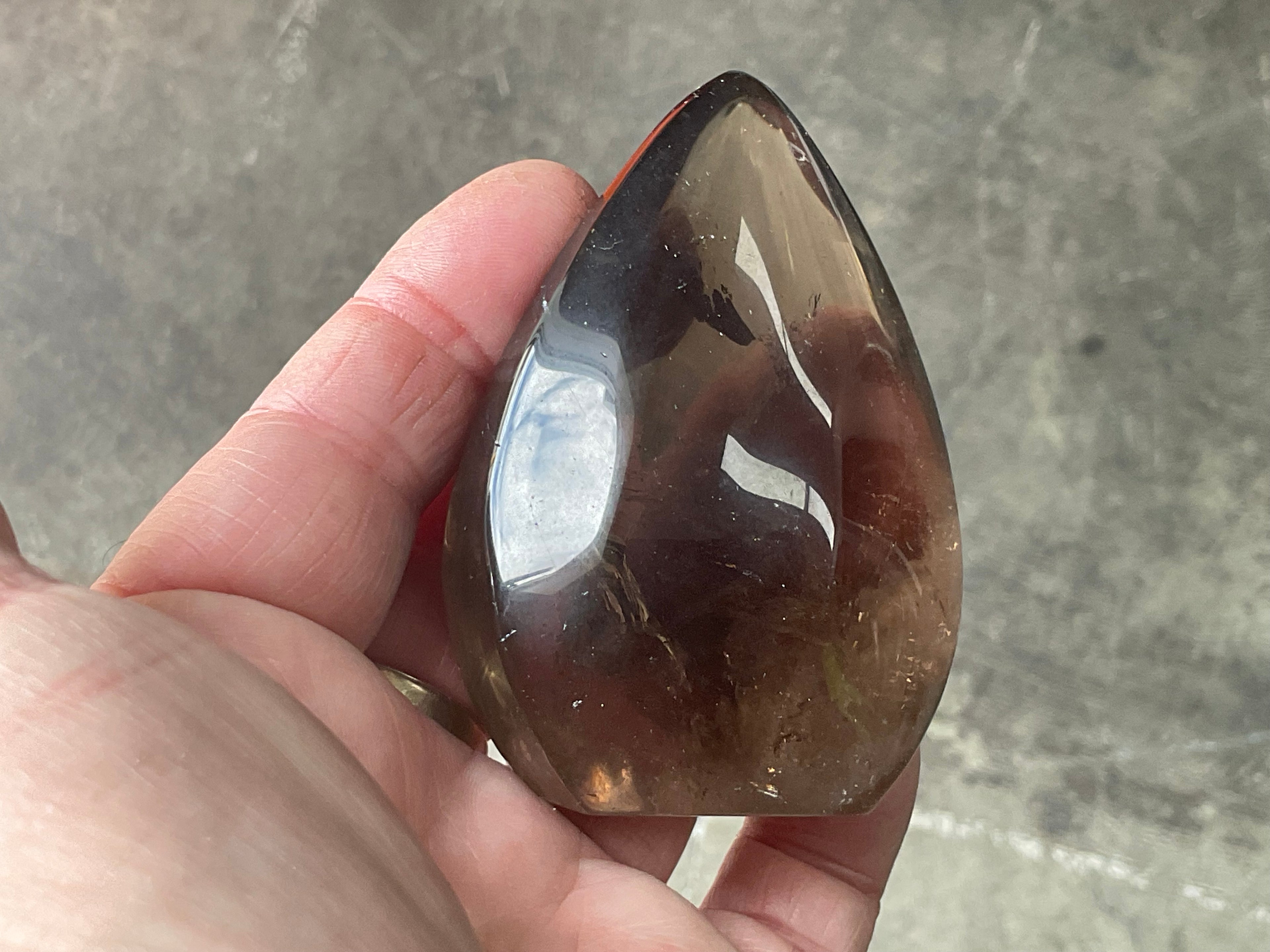 186g Smokey Quartz Teardrop Freeform C