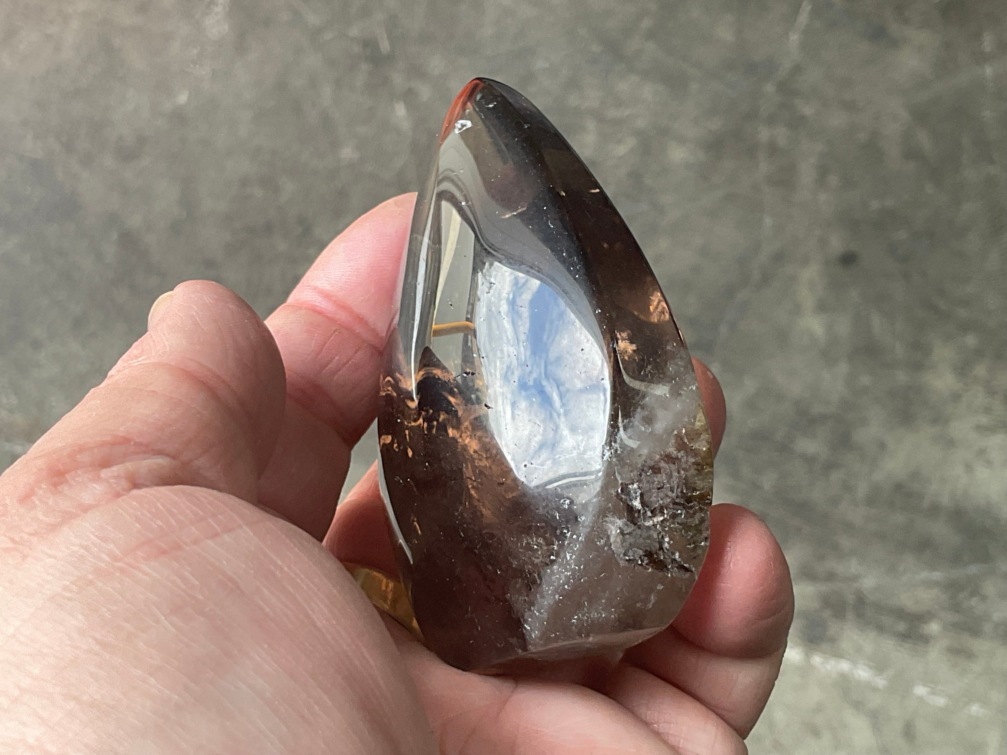 186g Smokey Quartz Teardrop Freeform C