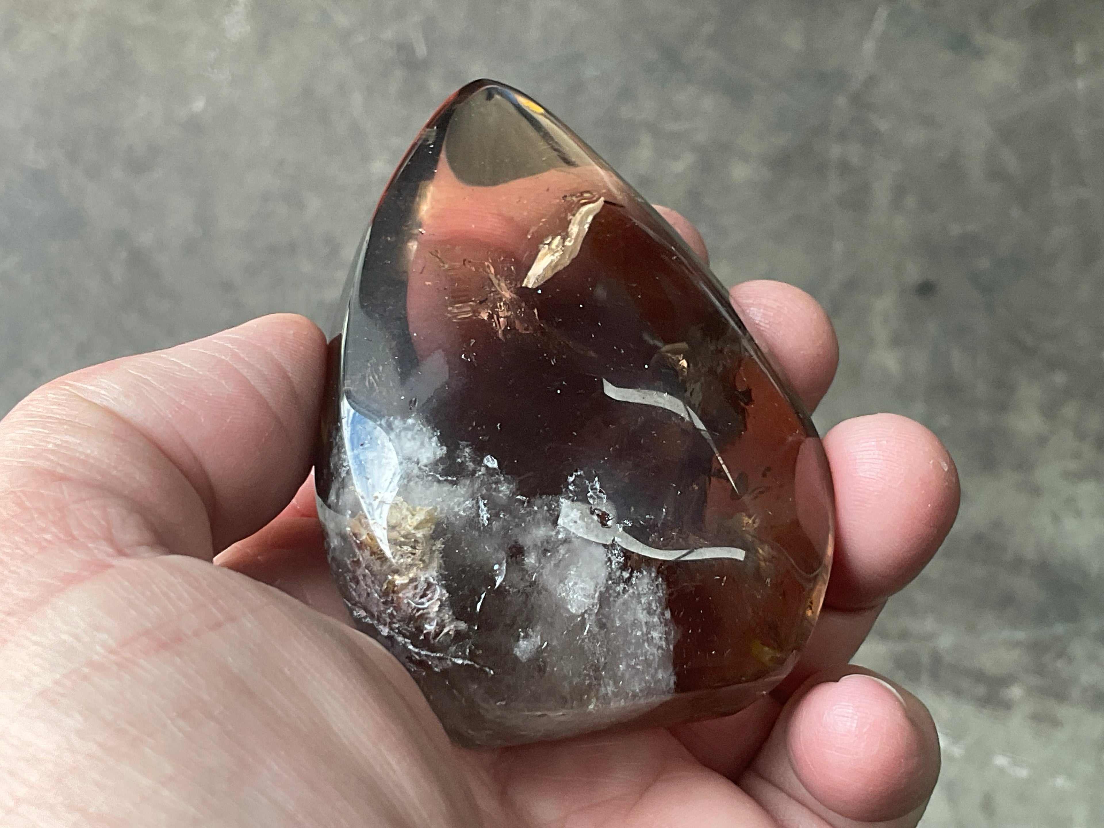 186g Smokey Quartz Teardrop Freeform C