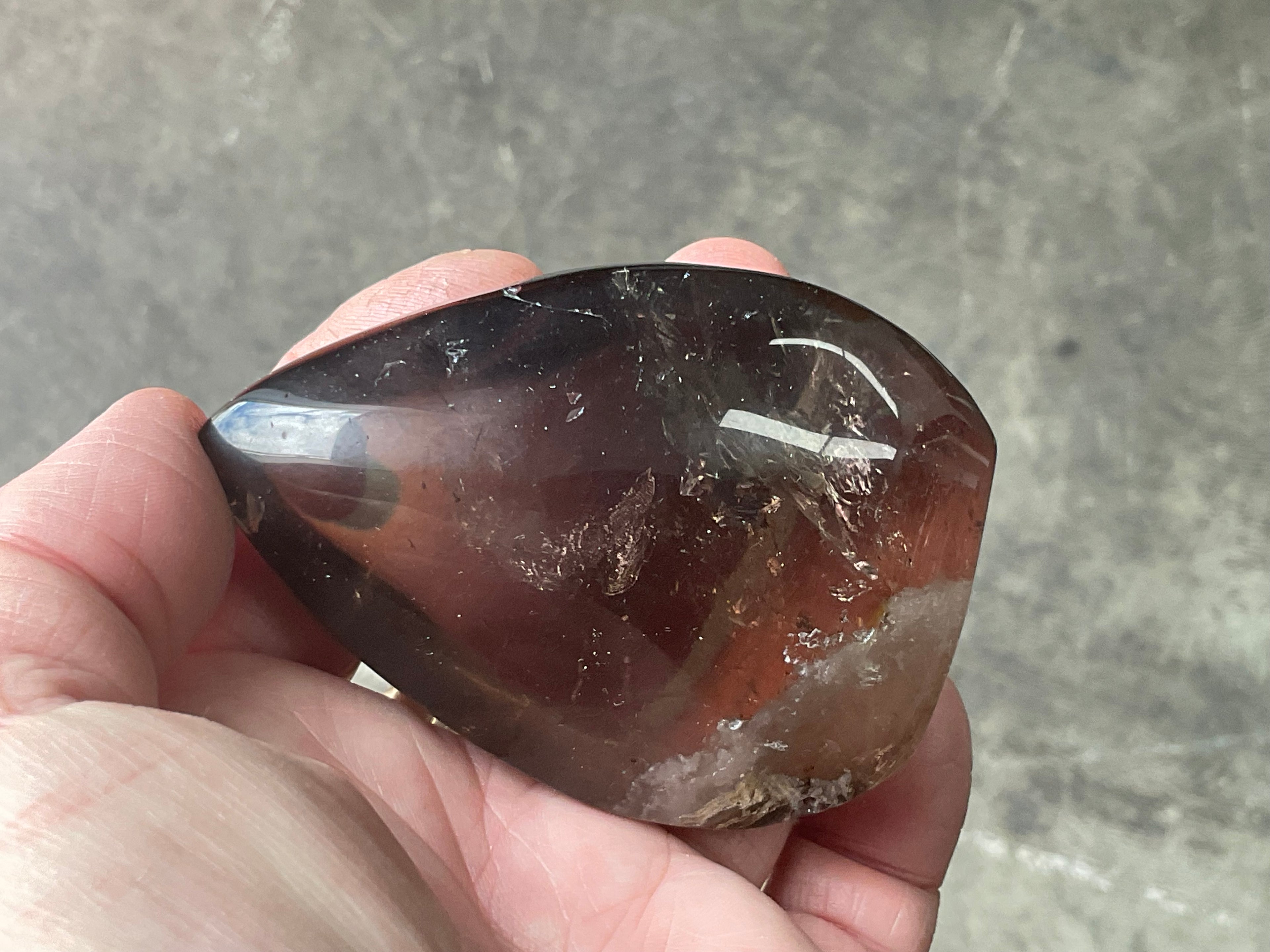 186g Smokey Quartz Teardrop Freeform C