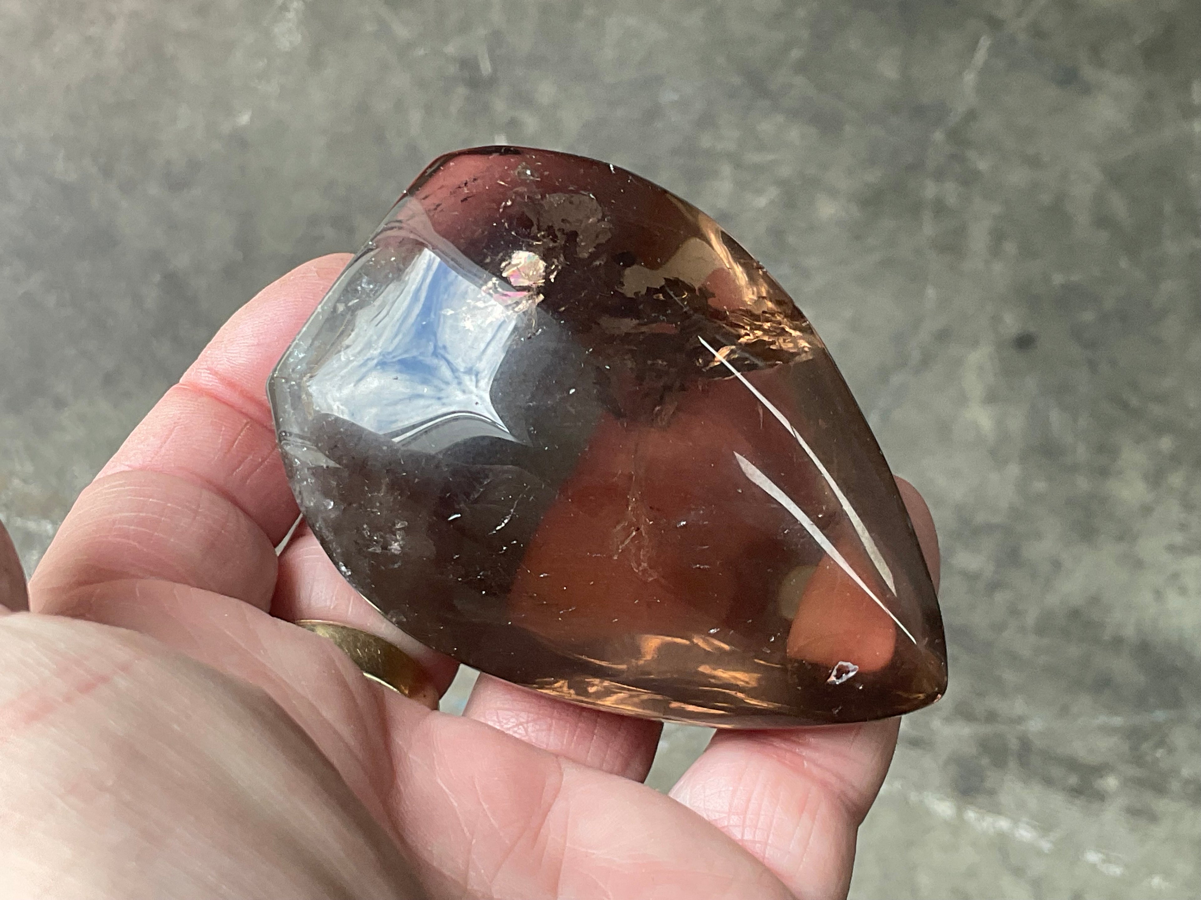 186g Smokey Quartz Teardrop Freeform C