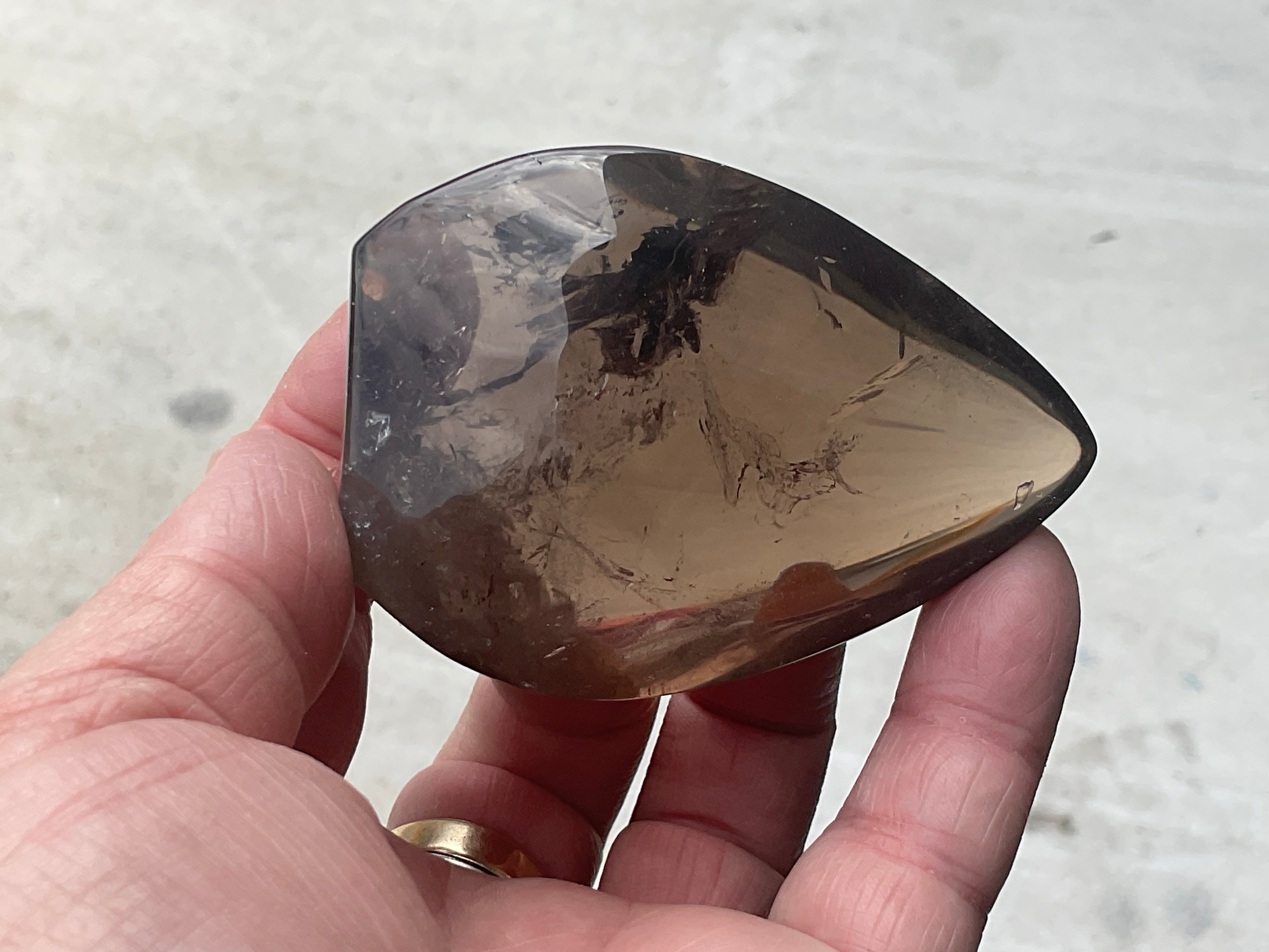 186g Smokey Quartz Teardrop Freeform C