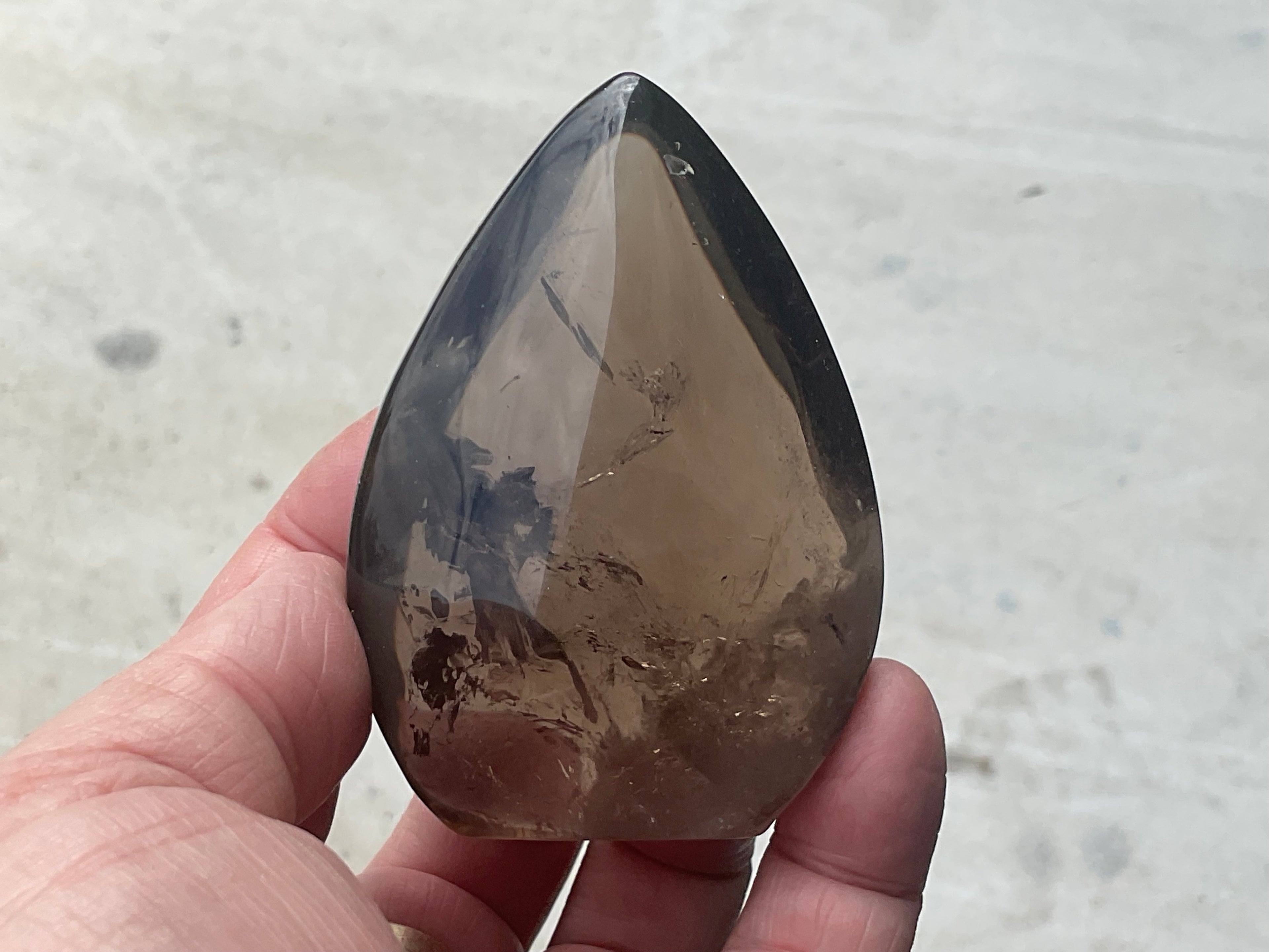 186g Smokey Quartz Teardrop Freeform C