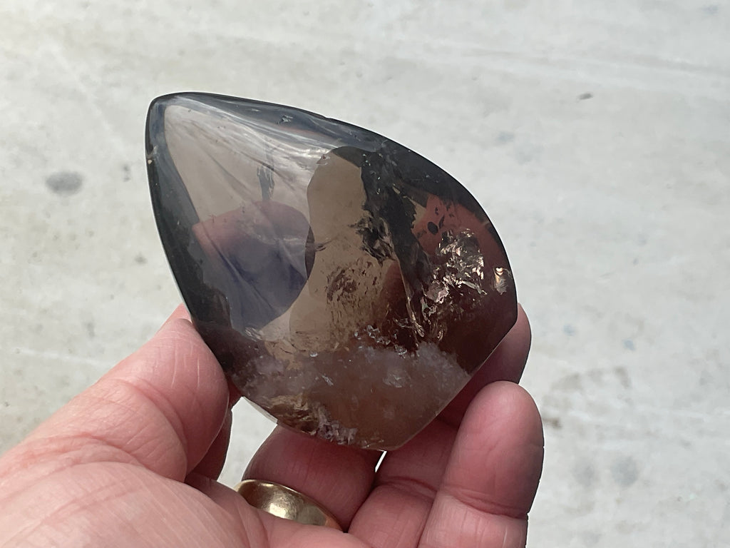186g Smokey Quartz Teardrop Freeform C