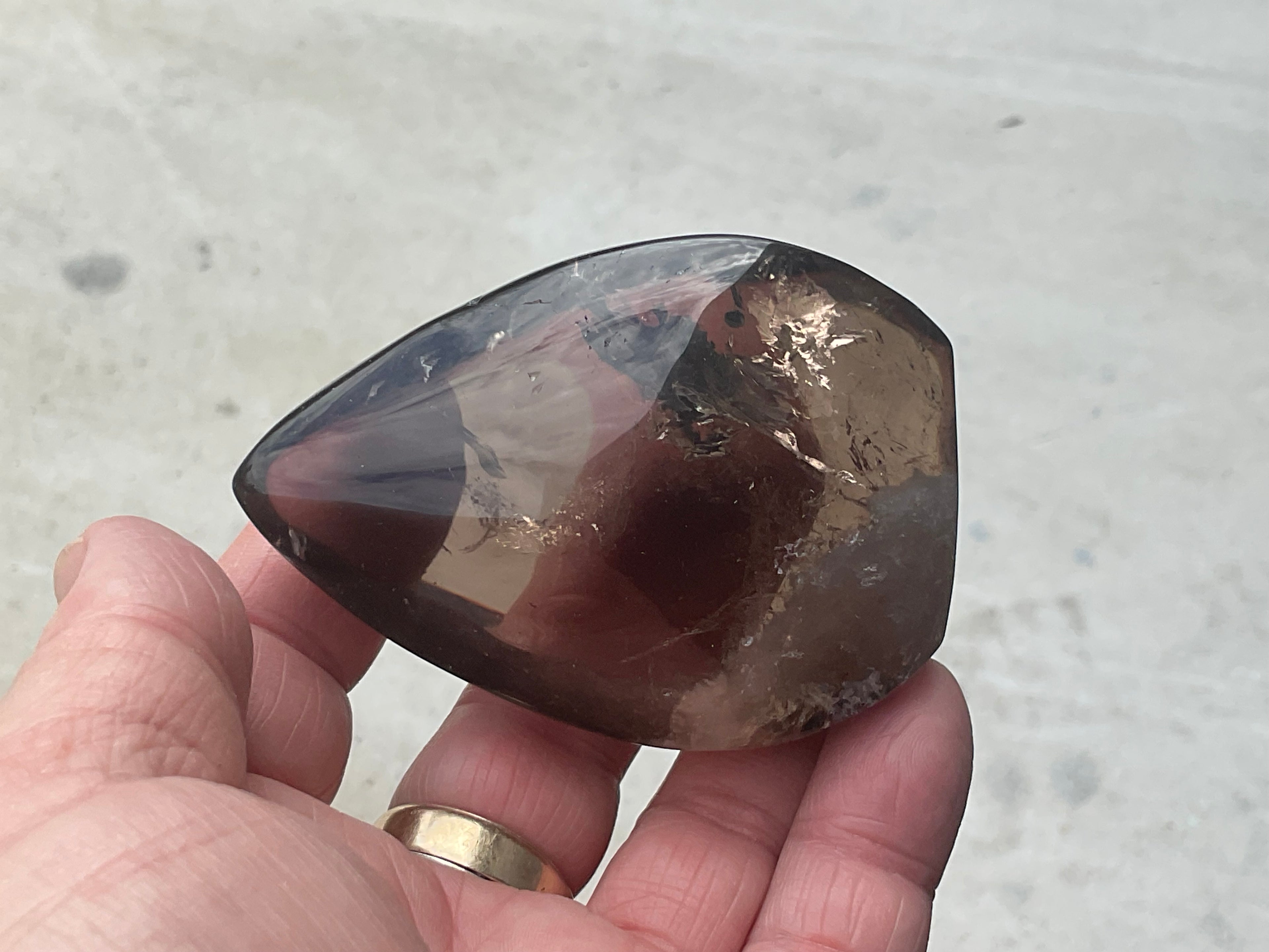 186g Smokey Quartz Teardrop Freeform C
