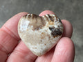 16g Small Chocolate Calcite Heart A4
