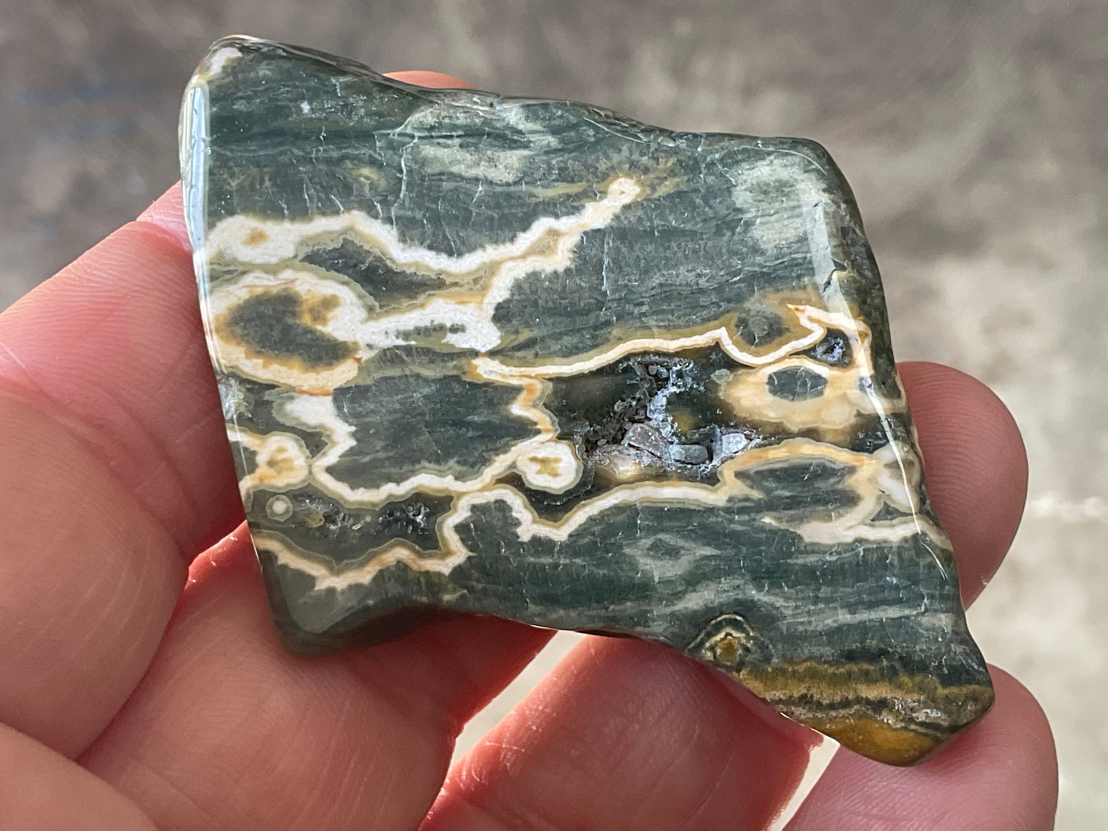 28g ‘Cloud’ Ocean Jasper Polished Piece 3C