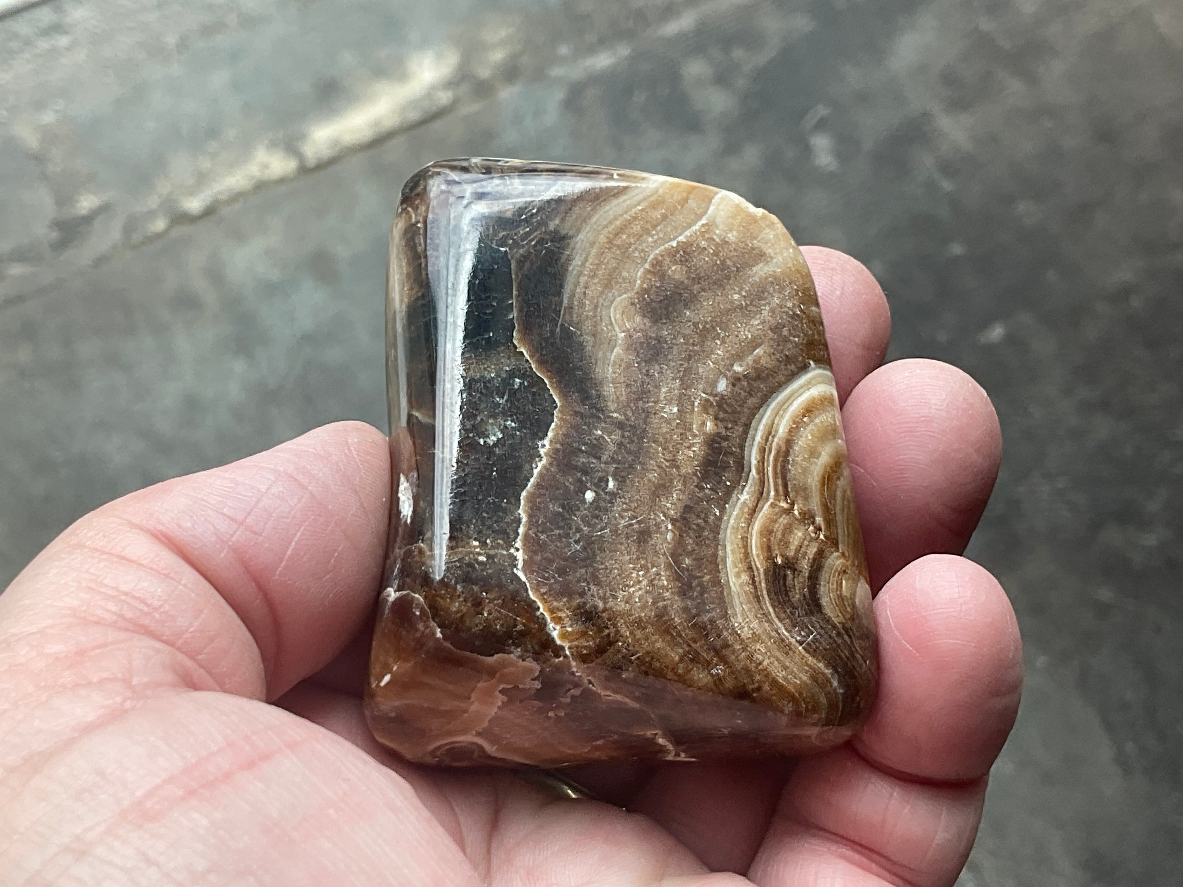 111g Chocolate Calcite/Aragonite Freeform A