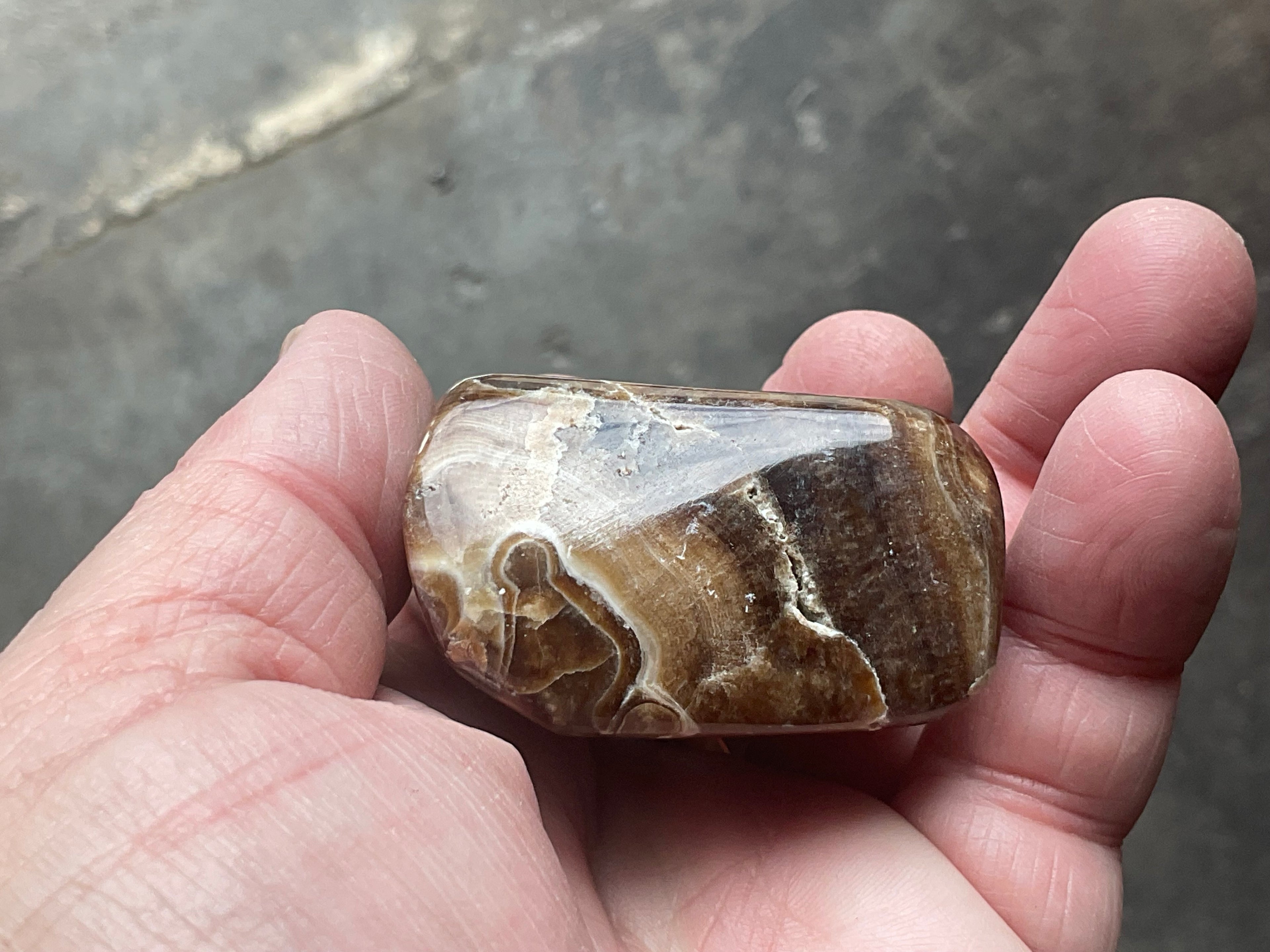 111g Chocolate Calcite/Aragonite Freeform A