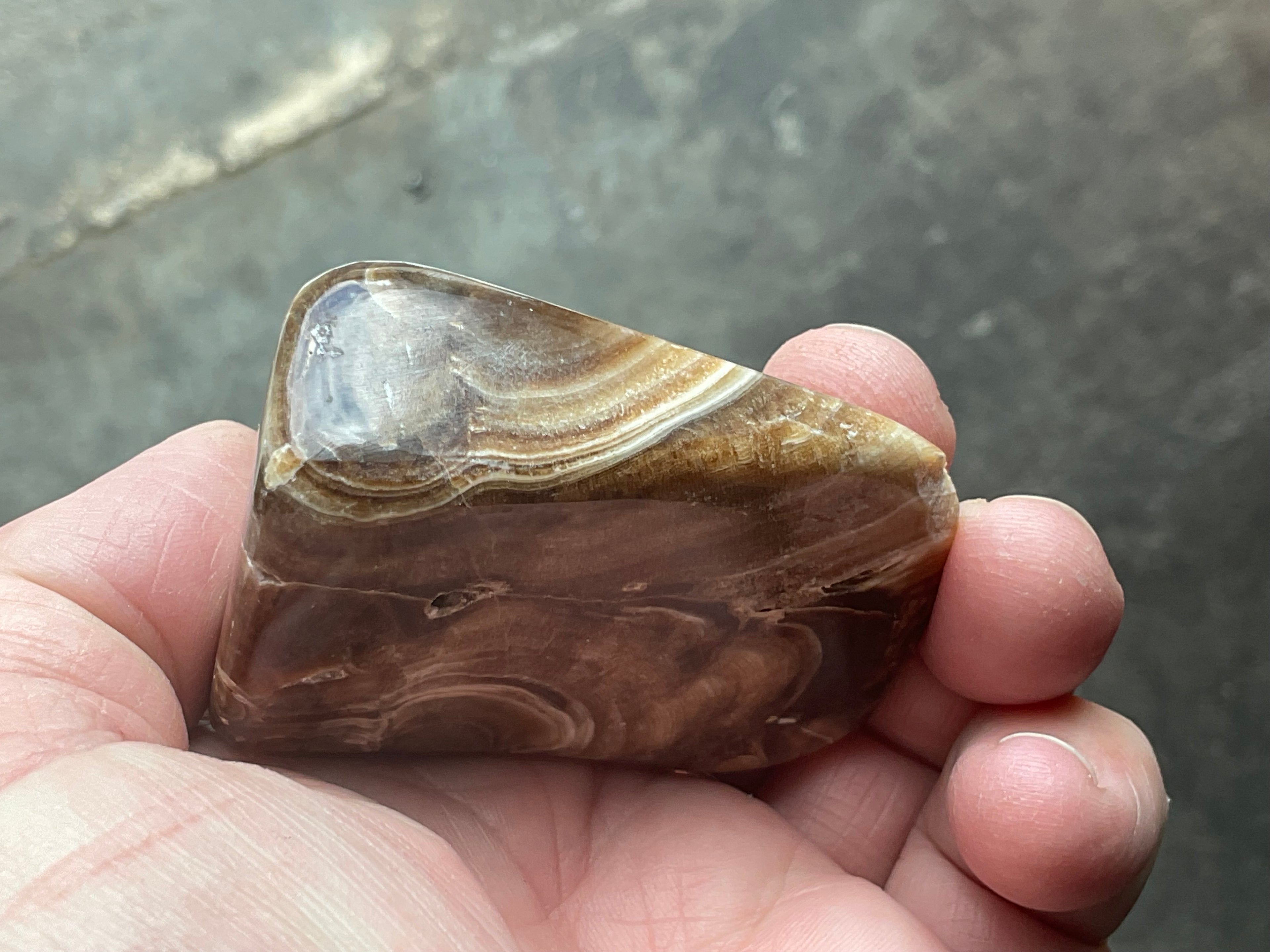 111g Chocolate Calcite/Aragonite Freeform A