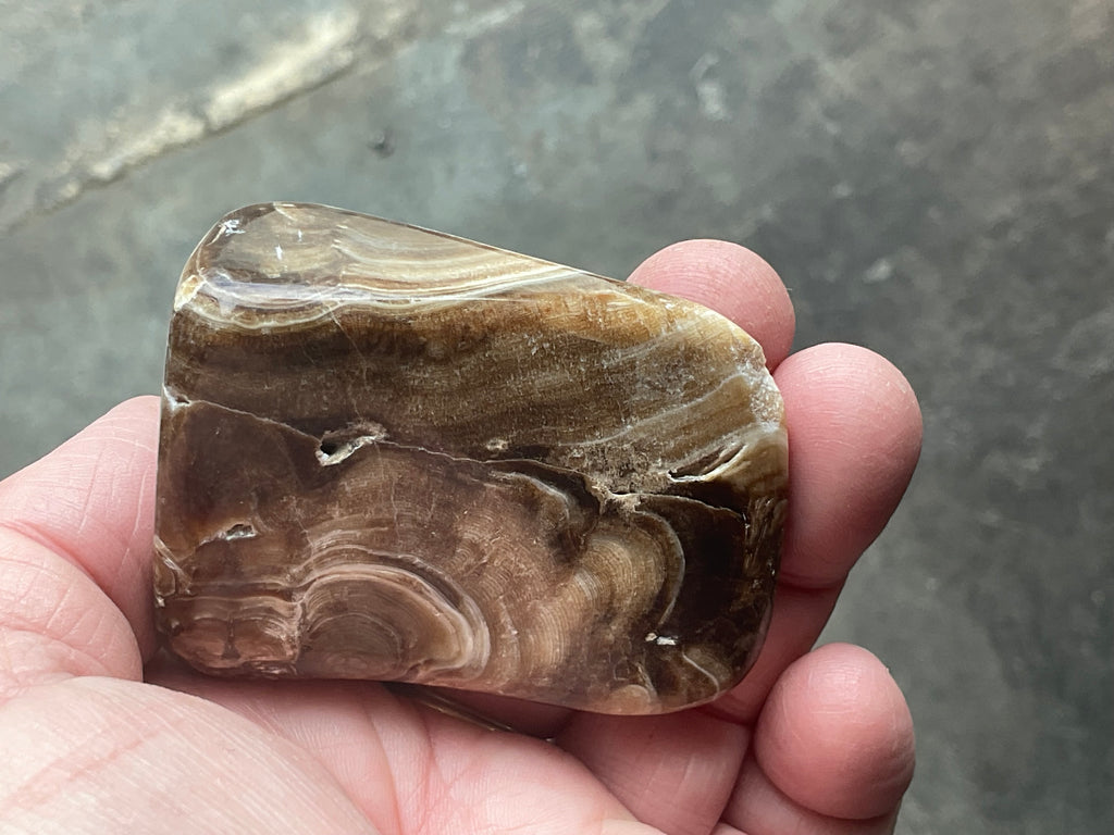 111g Chocolate Calcite/Aragonite Freeform A