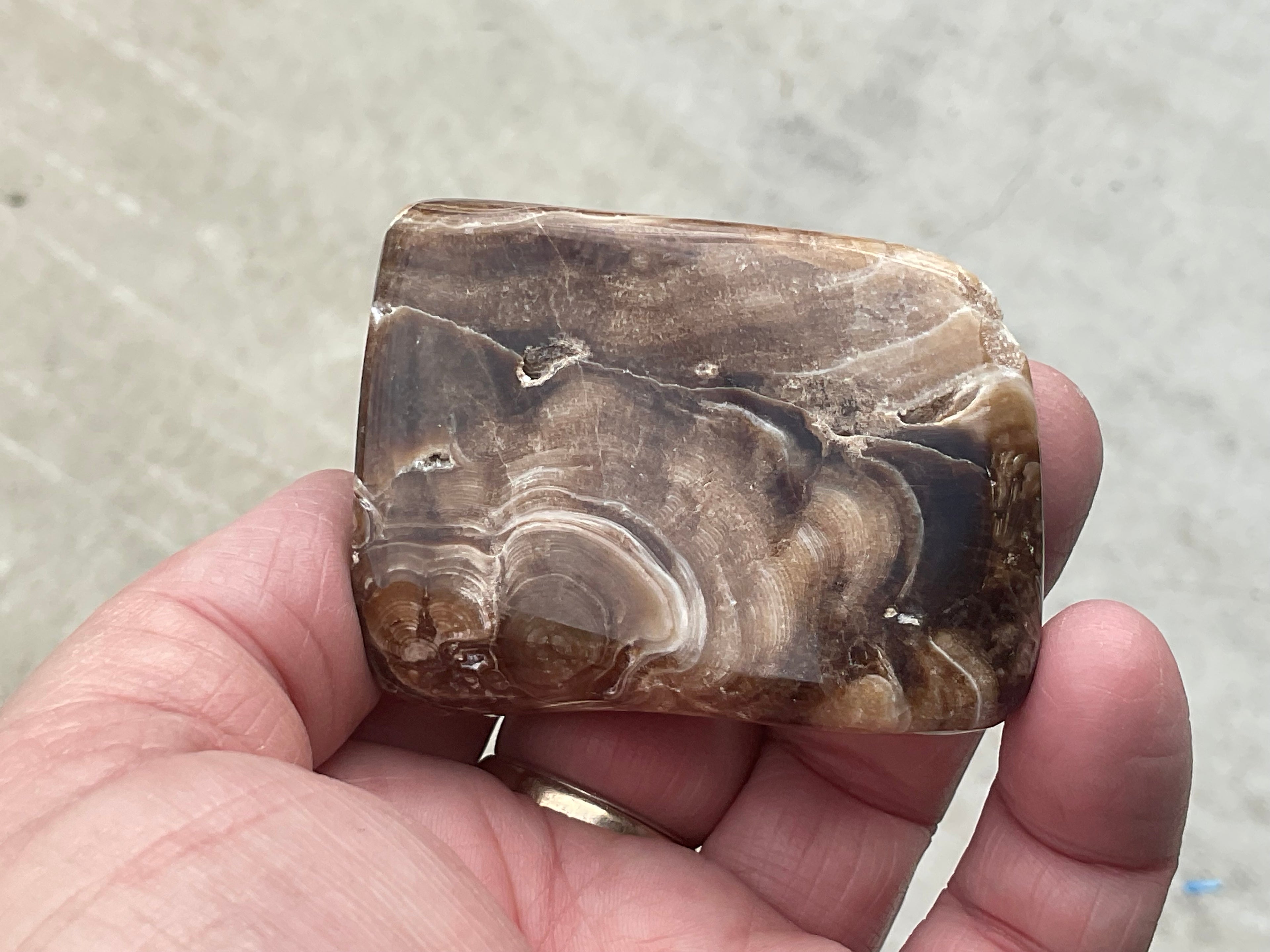 111g Chocolate Calcite/Aragonite Freeform A