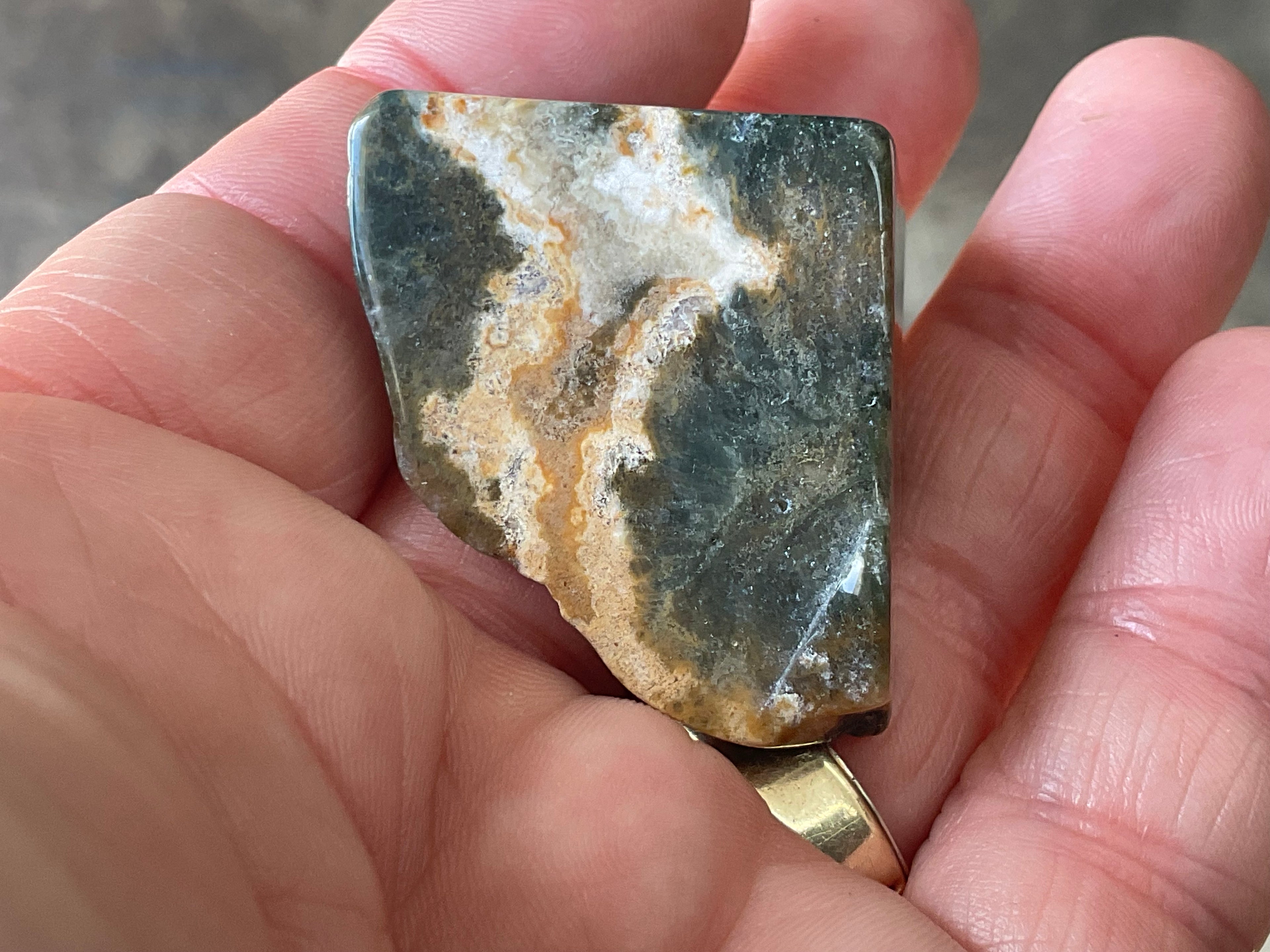 30g ‘Cloud’ Ocean Jasper Polished Piece 4A
