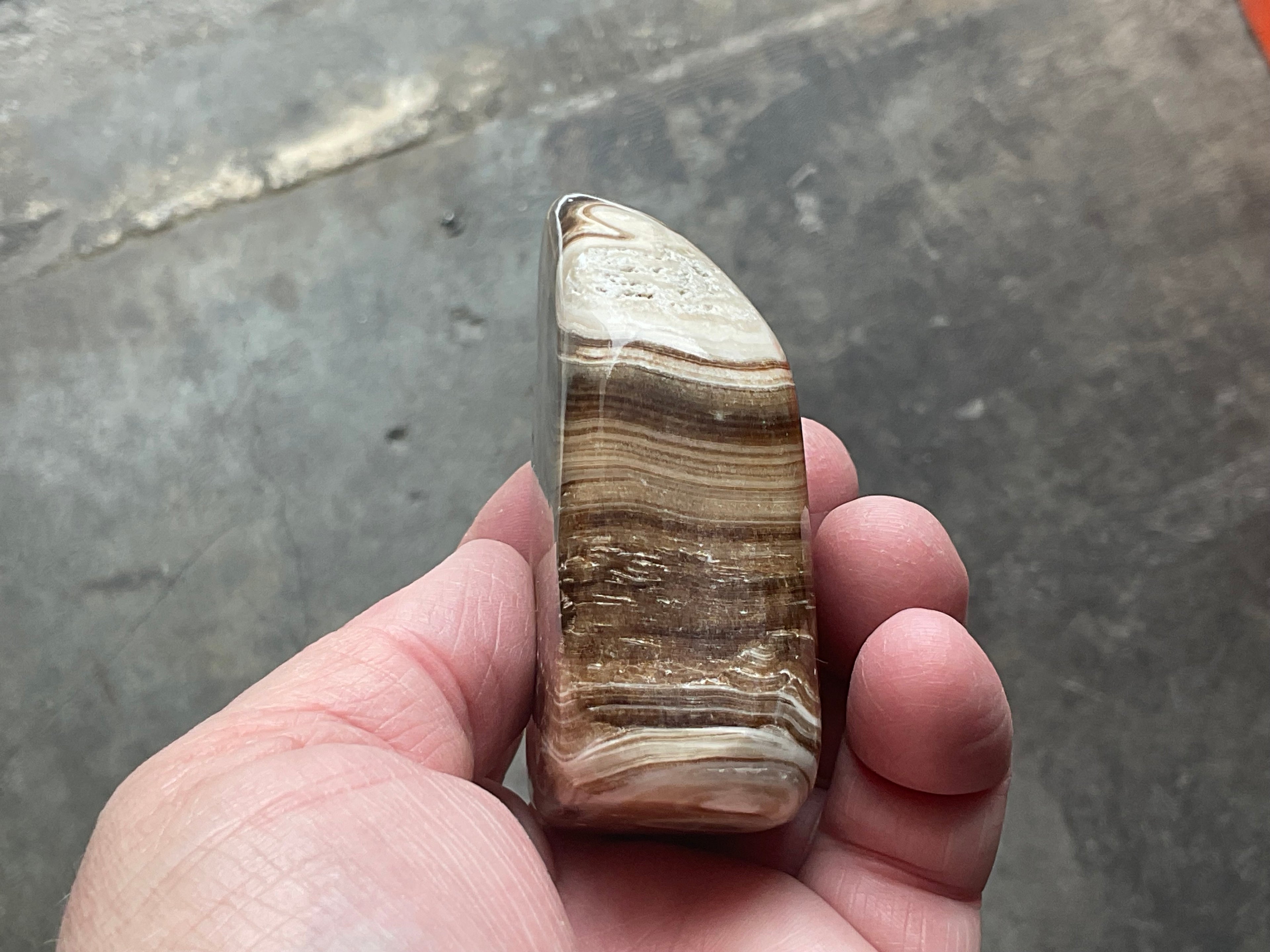 204g Chocolate Calcite/Aragonite Freeform C