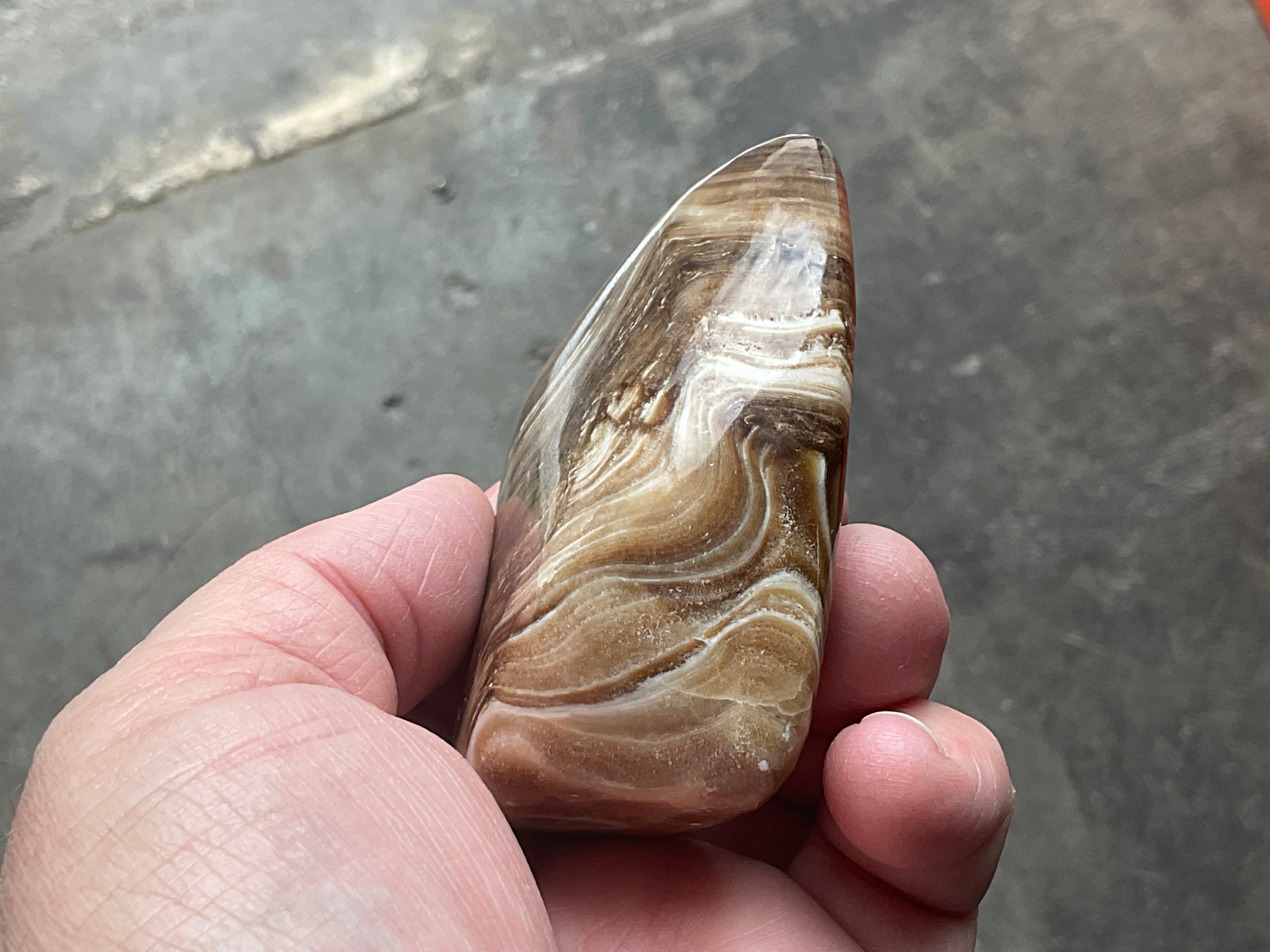 204g Chocolate Calcite/Aragonite Freeform C