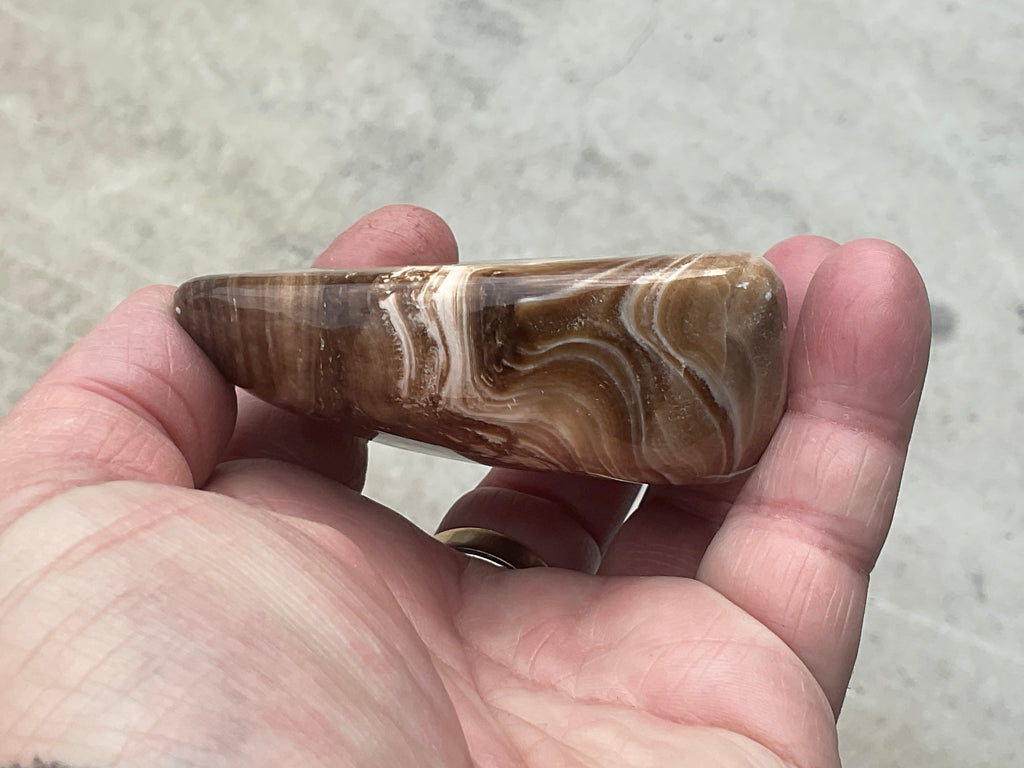 204g Chocolate Calcite/Aragonite Freeform C