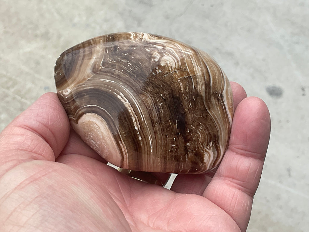 204g Chocolate Calcite/Aragonite Freeform C