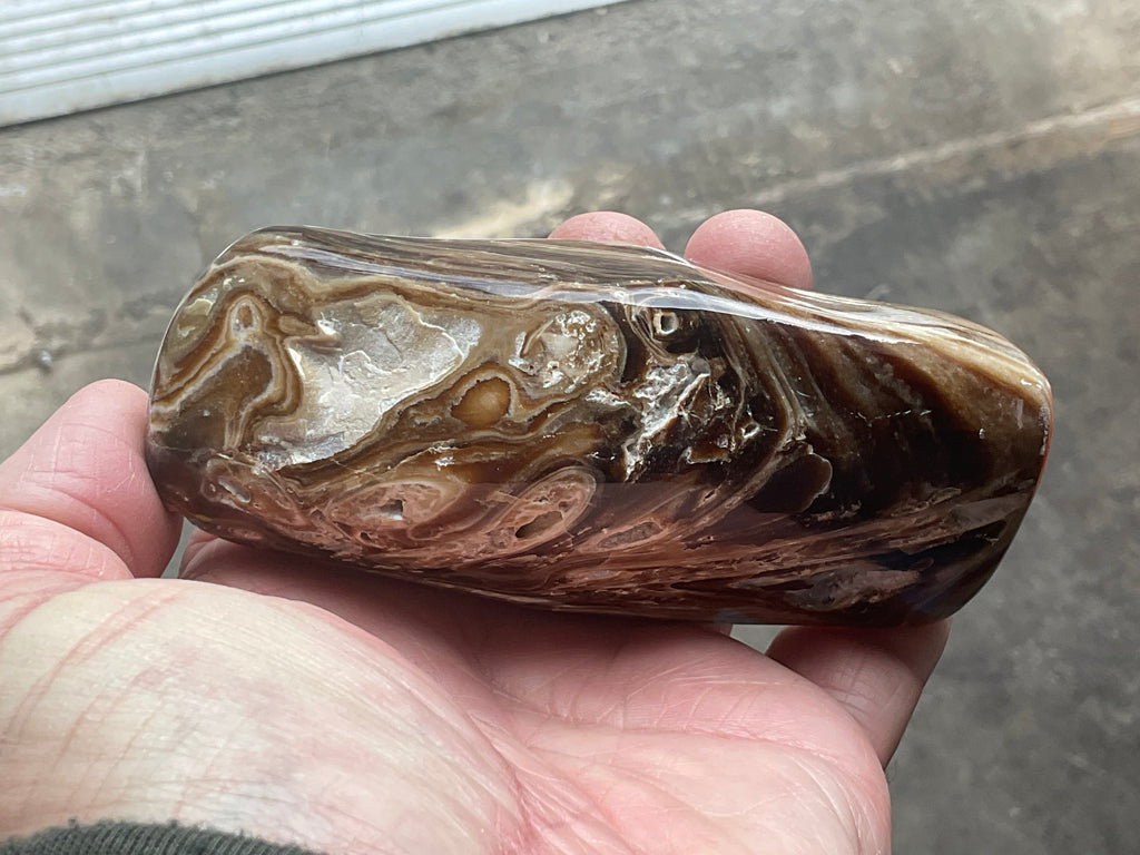229g Chocolate Calcite/Aragonite Freeform D