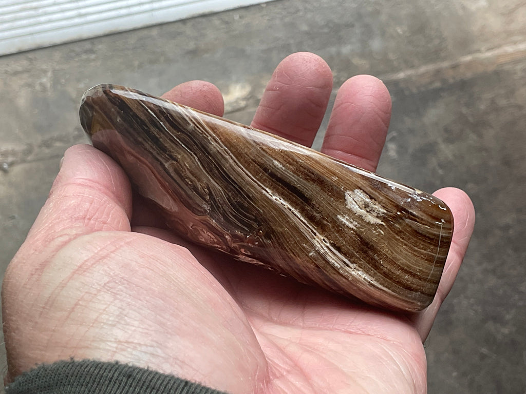 229g Chocolate Calcite/Aragonite Freeform D