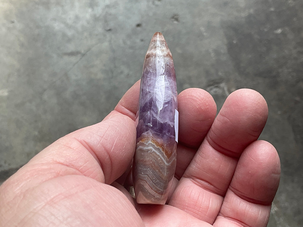 48g Amethyst Agate Freeform Teardrop 1B