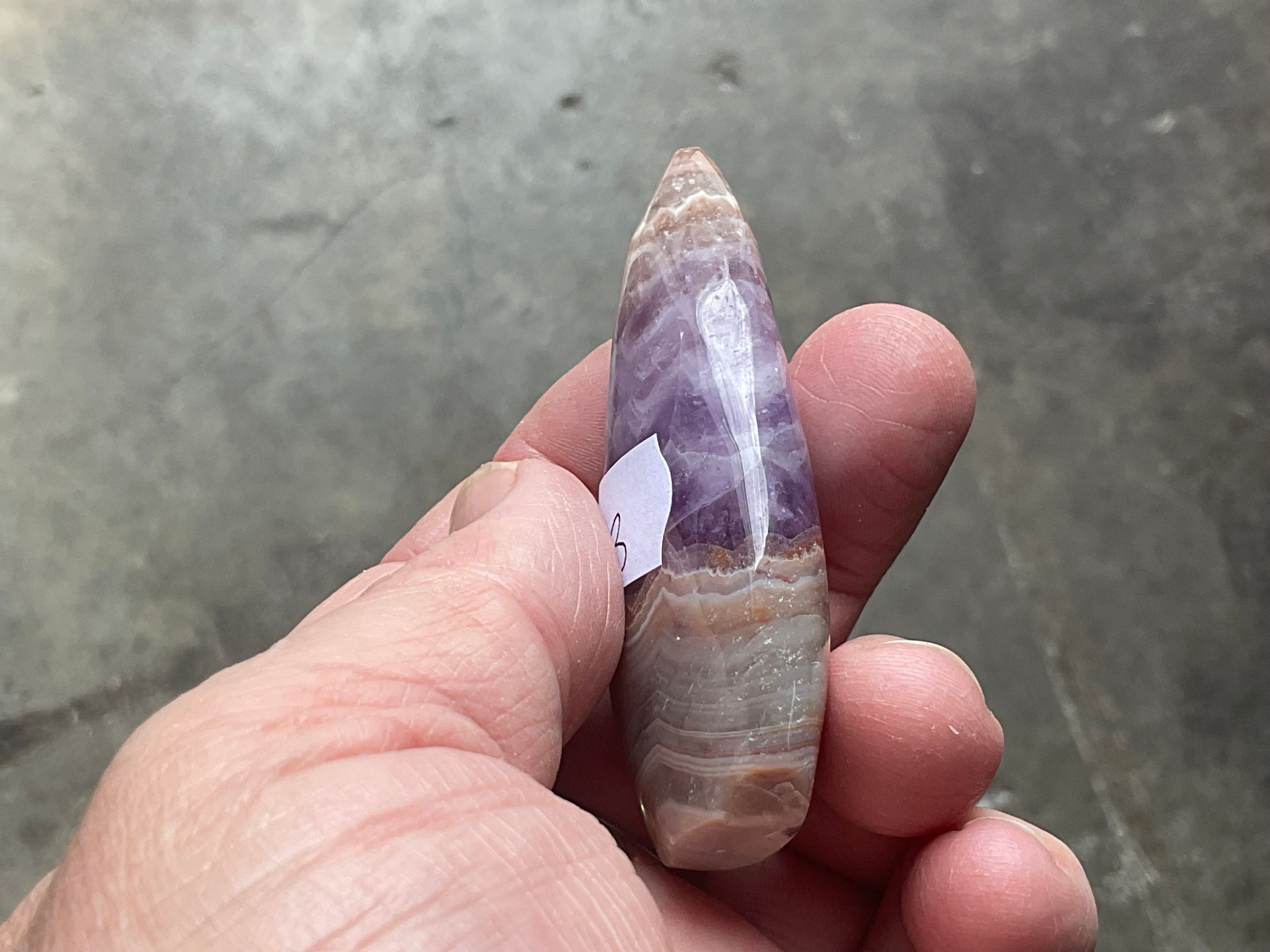 48g Amethyst Agate Freeform Teardrop 1B